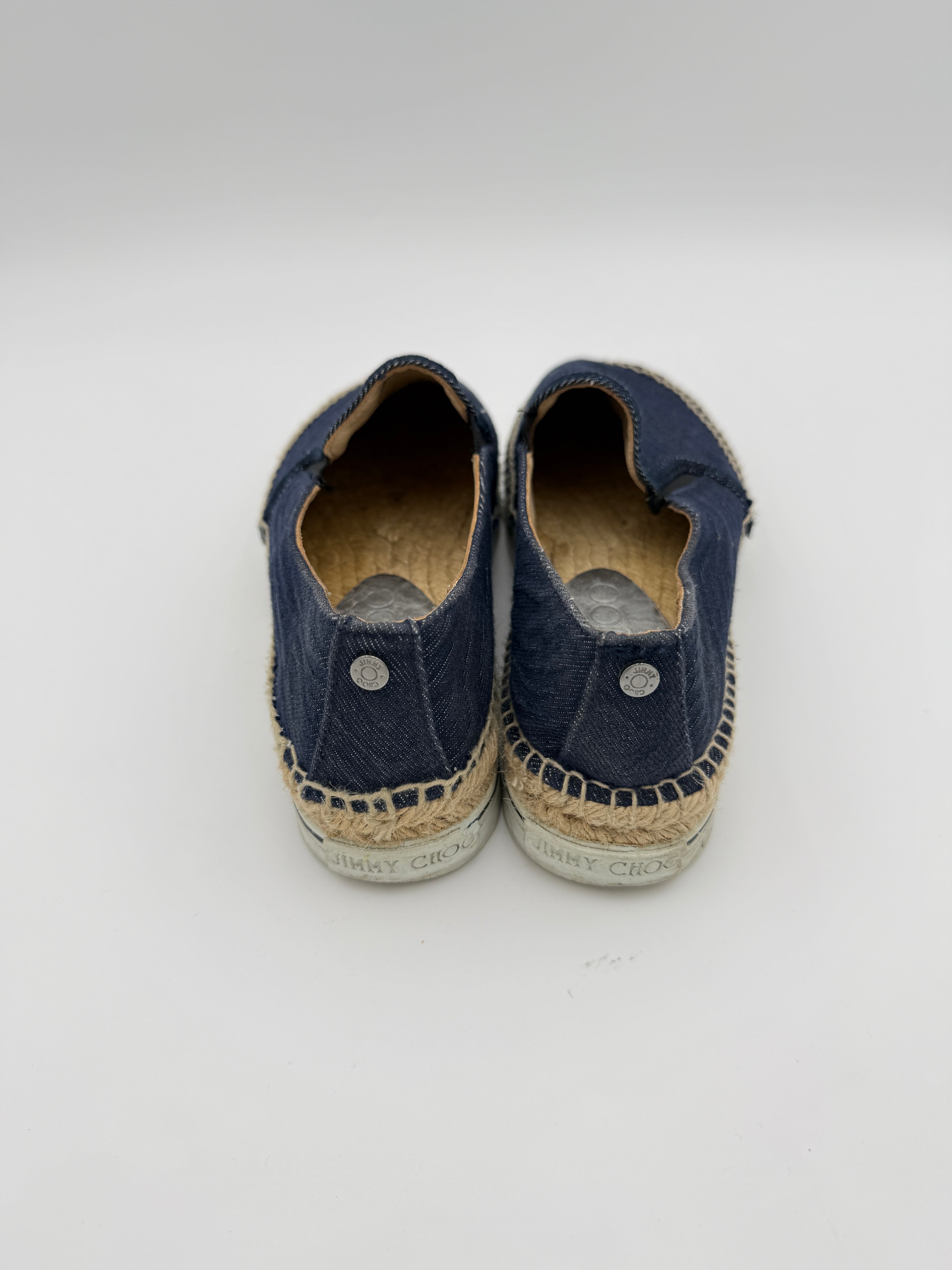 Jimmy Choo Whipstich Trim Espadrilles Size 36,5