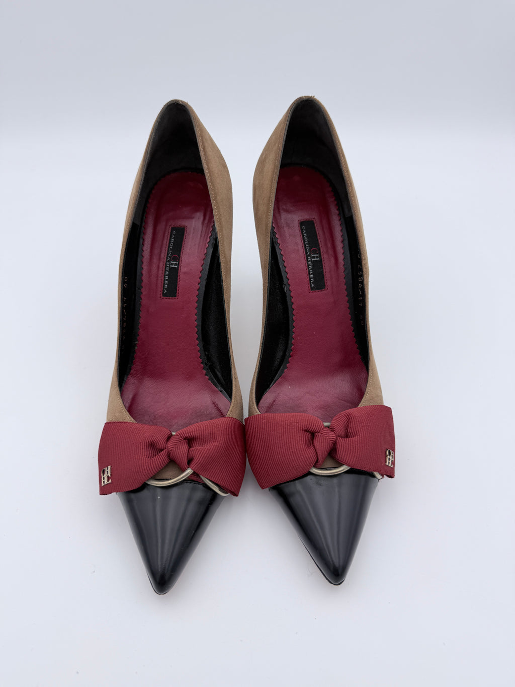 Carolina Herrera Red Bow Scarpin size 40