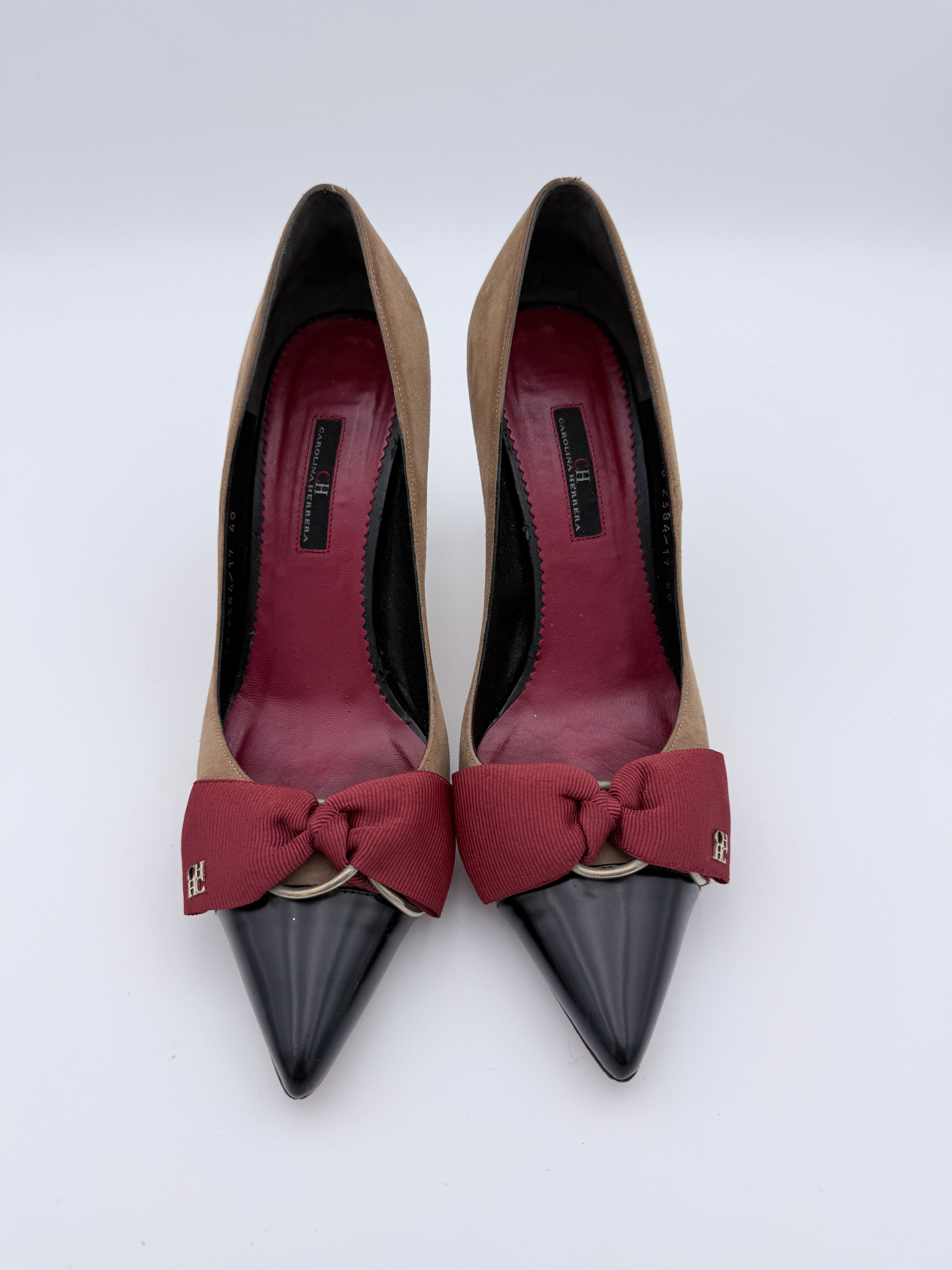 Carolina Herrera Red Bow Scarpin size 40