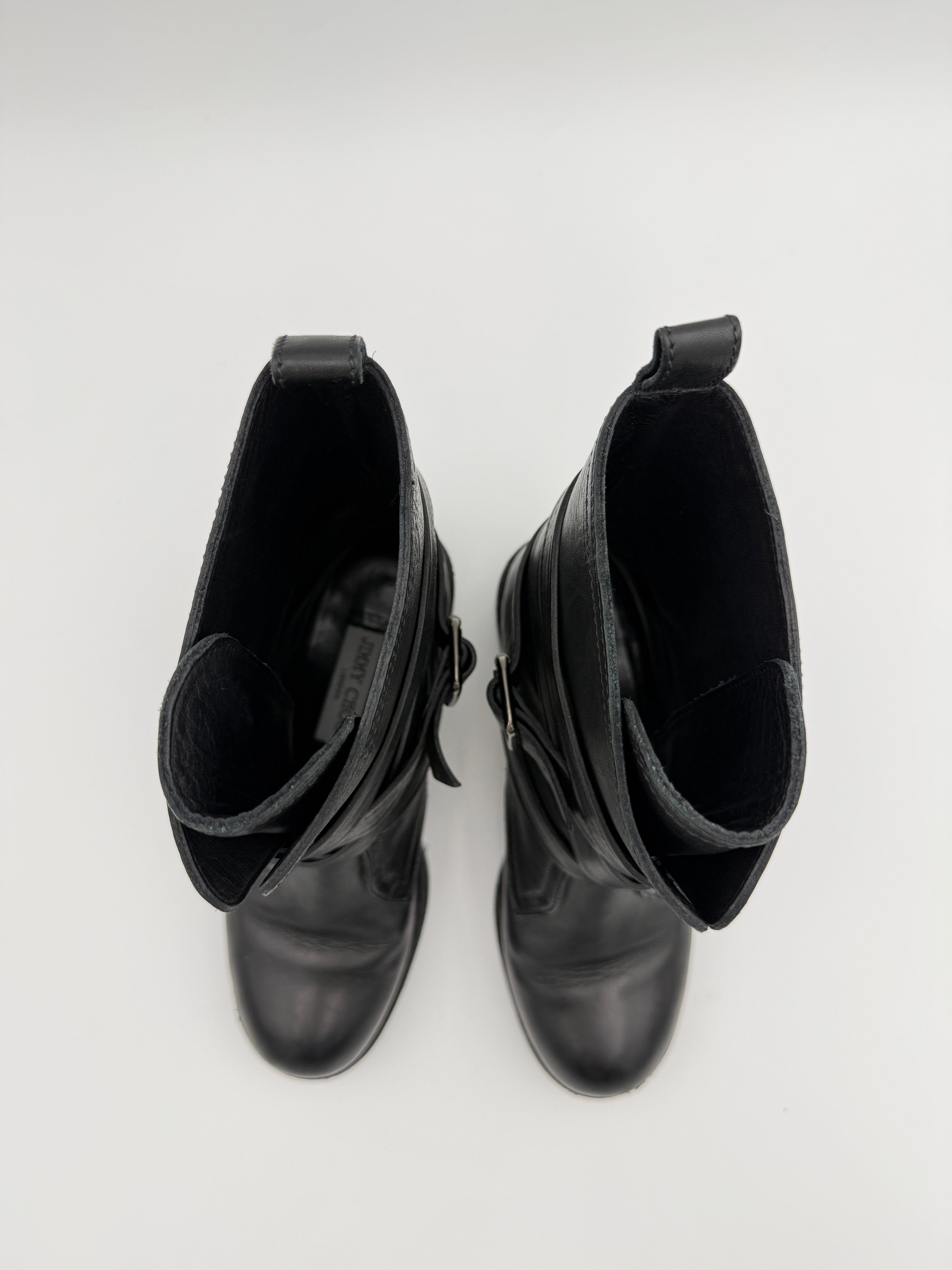 Jimmy Choo Black Leather Boots