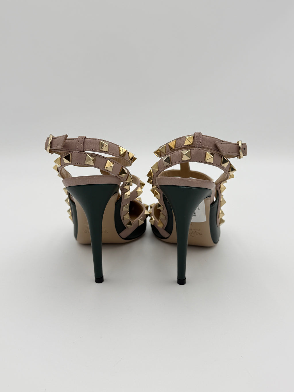 Valentino Rockstud green heel