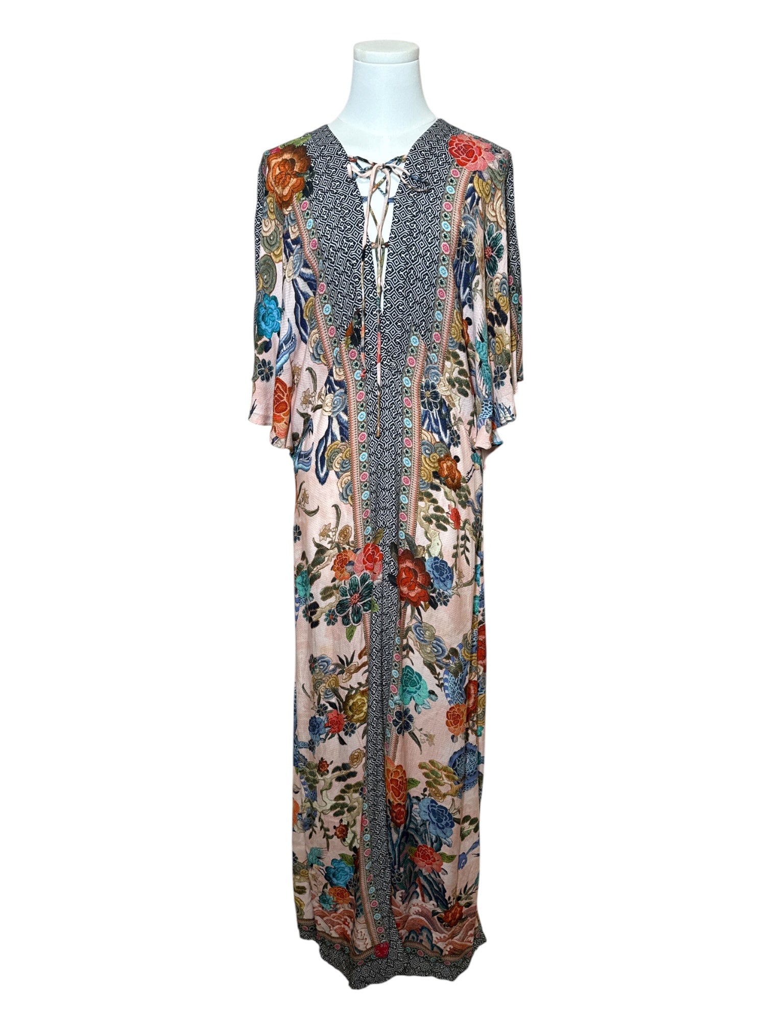 FARM RIO Pink Long Dress Medium