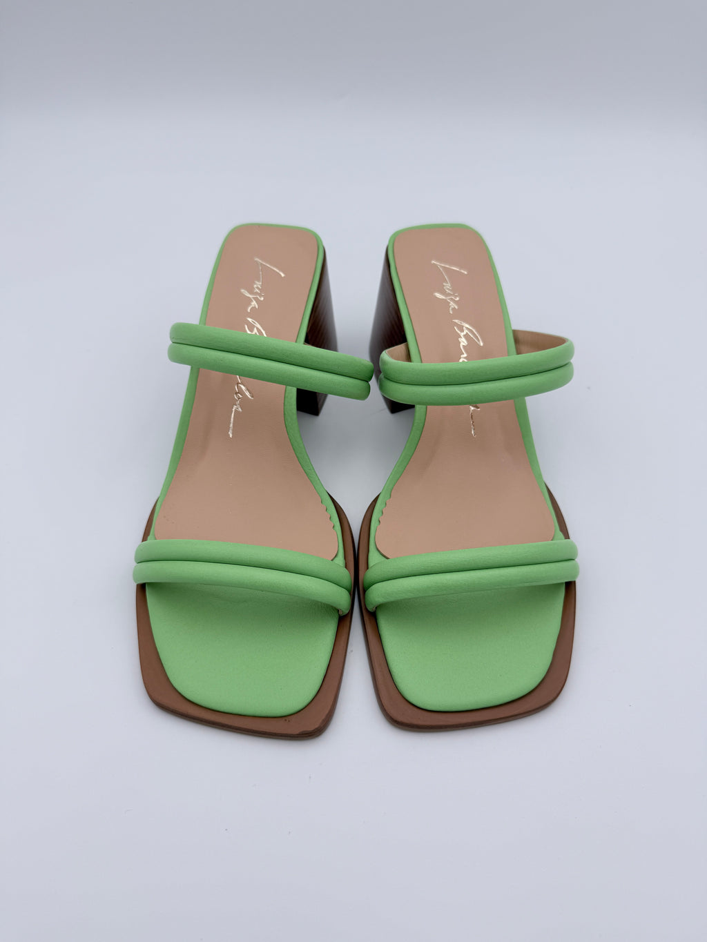 Luiza Barcelos Aurora Green Citrus Mules  B003 V5