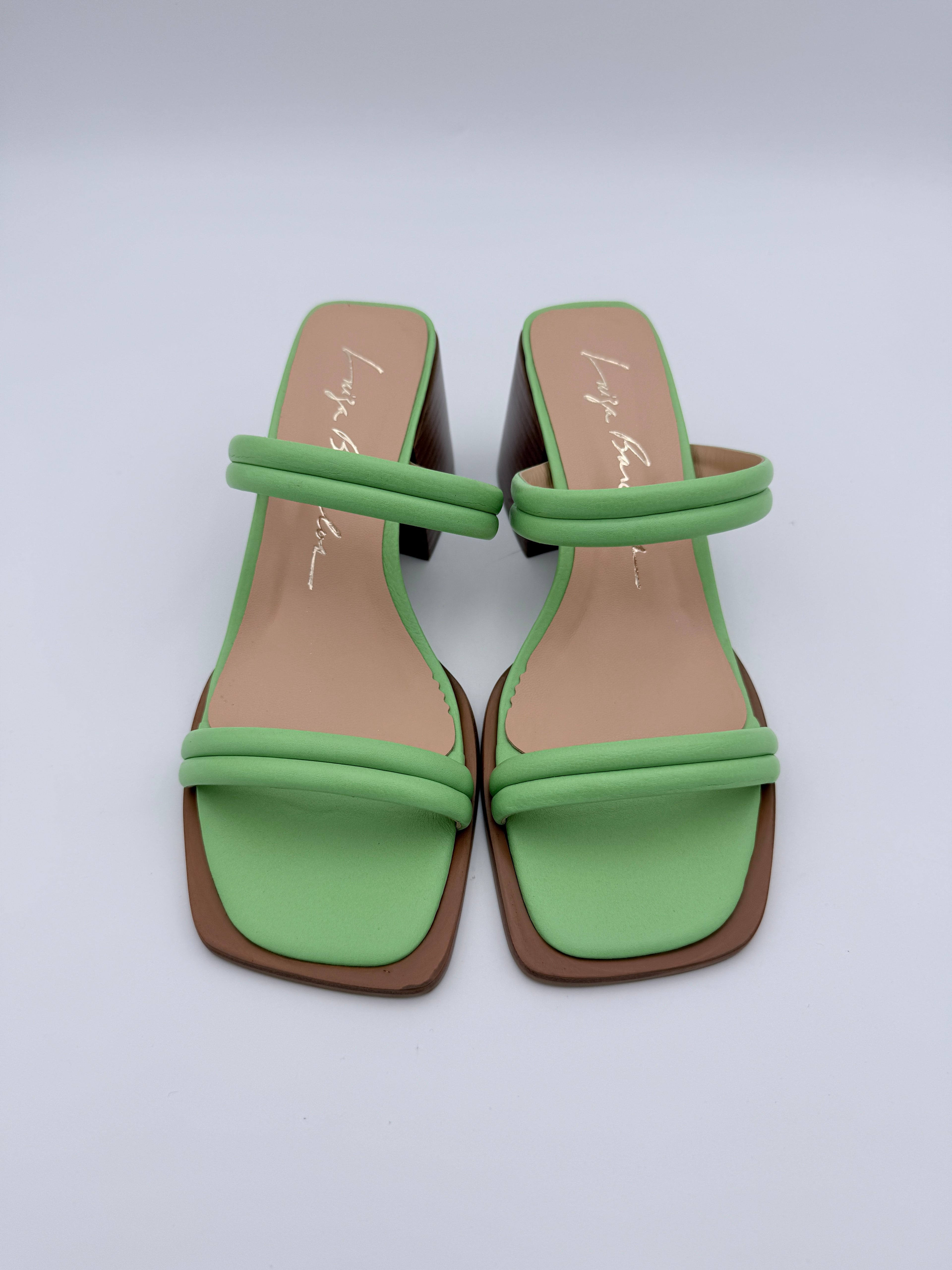 Luiza Barcelos Aurora Green Citrus Mules  B003 V5