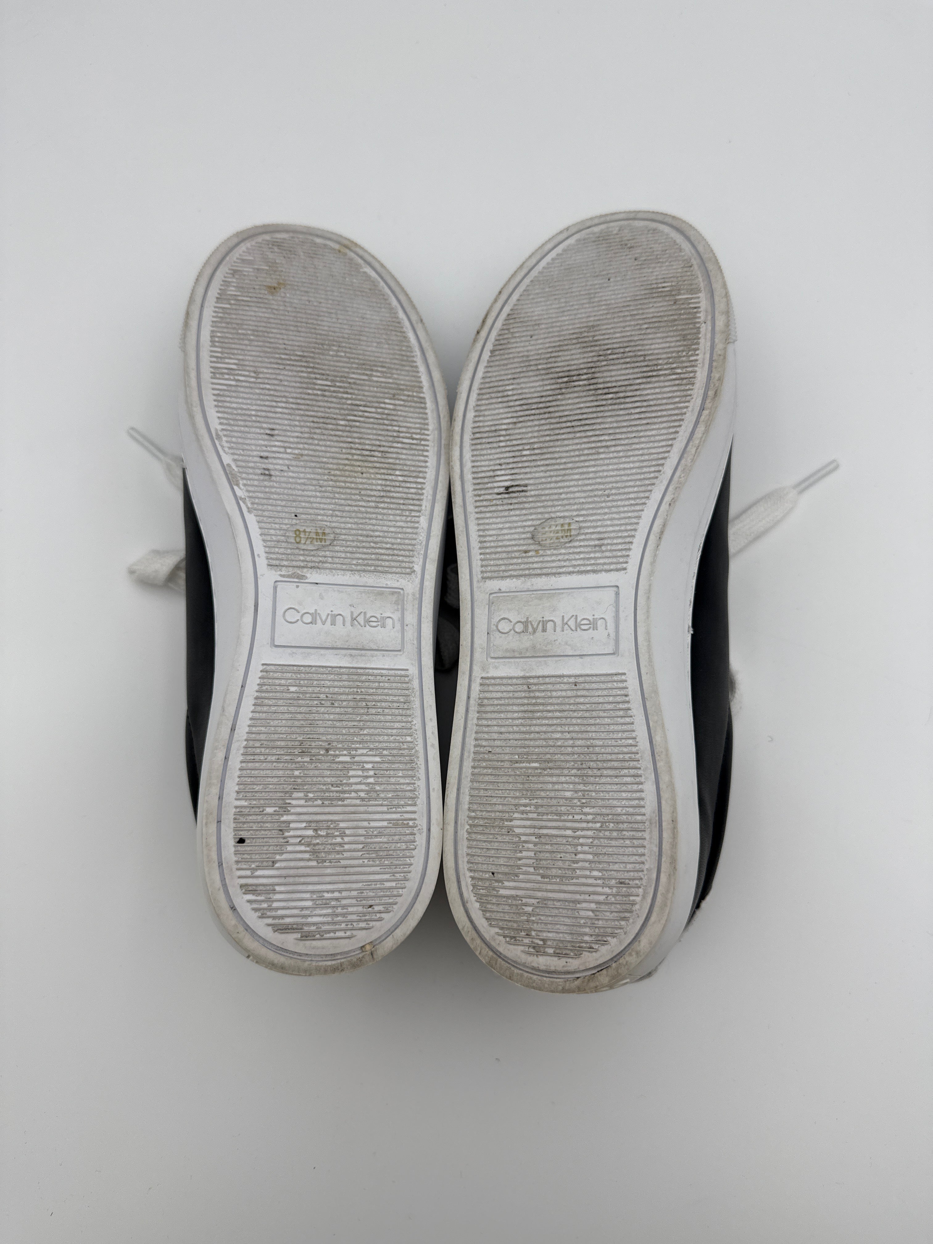 Calvin Klein Black Leather Sneaker Size 8,5