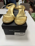 Marc fisher Gold 2 stripes Mule with box Size 37.5