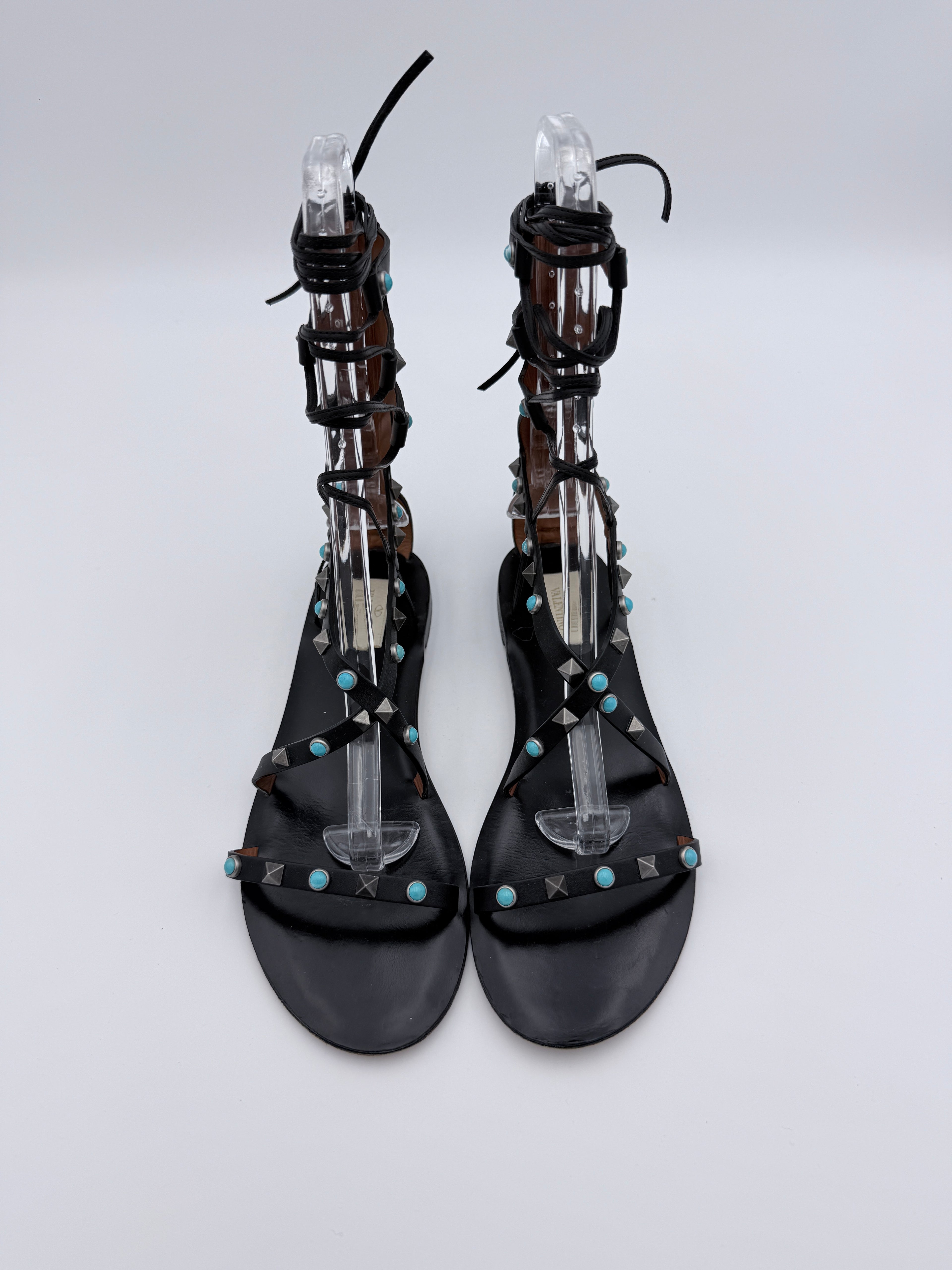 Valentino Black Gladiator Size 39