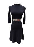 Pinko Knit Mini Dress with Mirror Embellished - Size XS