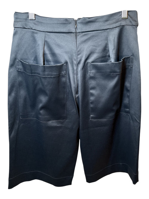 ANNE FERNANDES BLACK SATIN BERMUDAS M