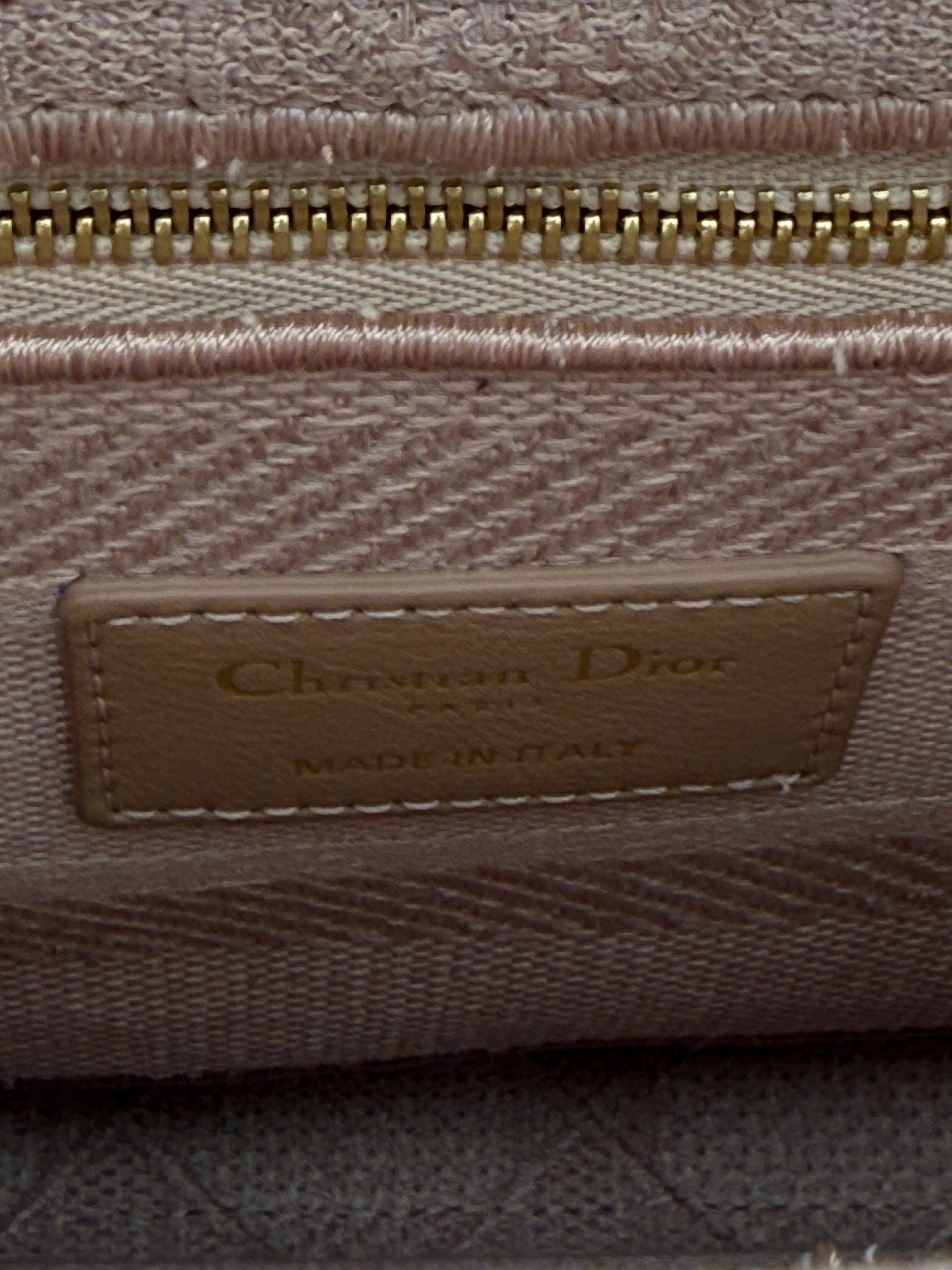 Lady Dior Cannage Rosewood Canvas