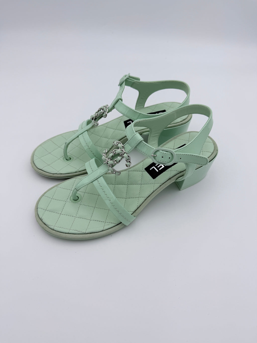 Chanel Mint Green Sandal size 36 Pre Loved