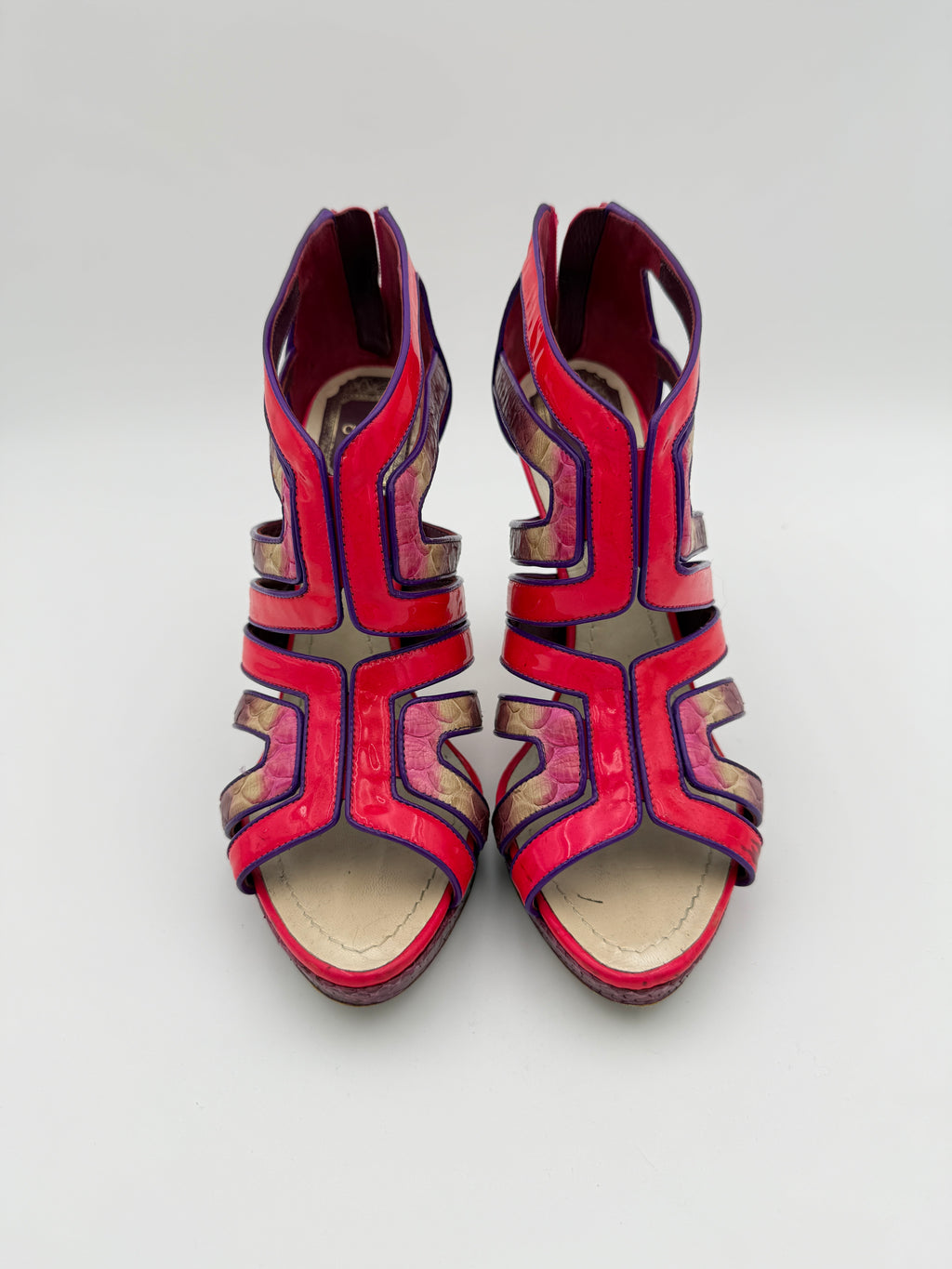 Dior Neon Pink Patent Heel Size 39