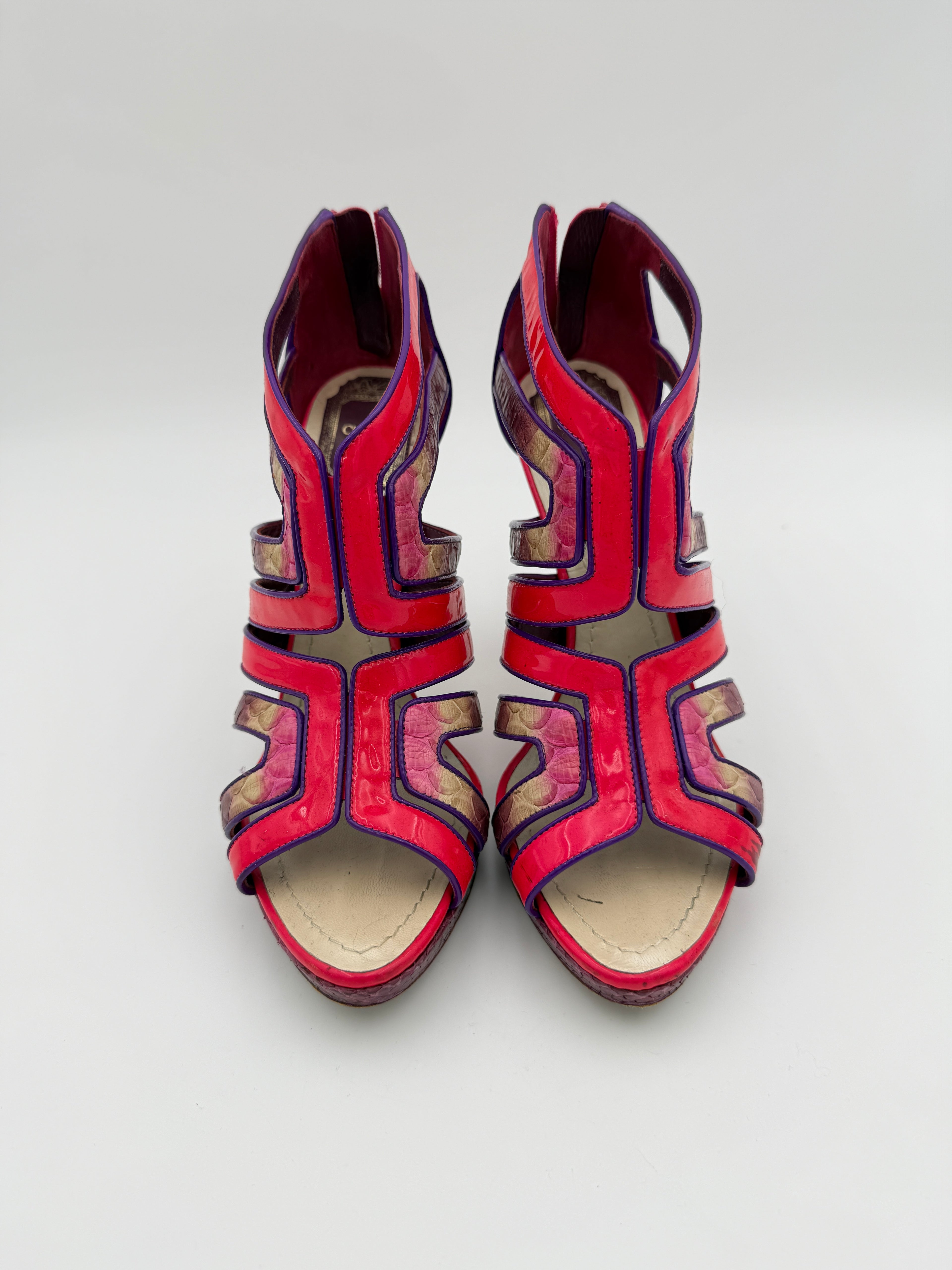 Dior Neon Pink Patent Heel Size 39