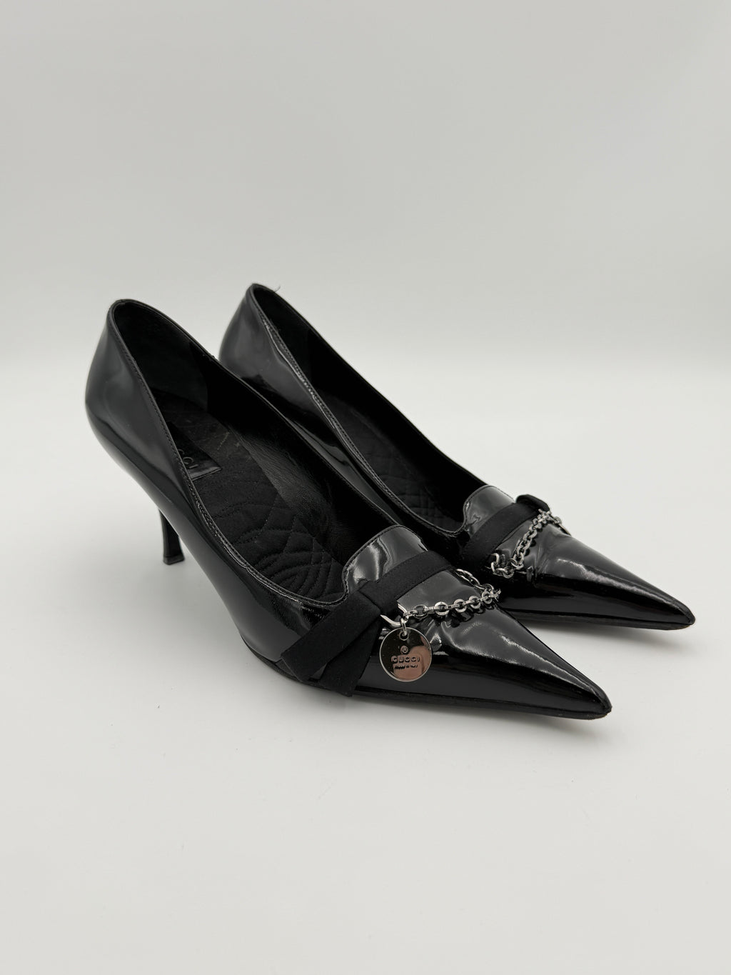 Gucci pointed patent scarpin