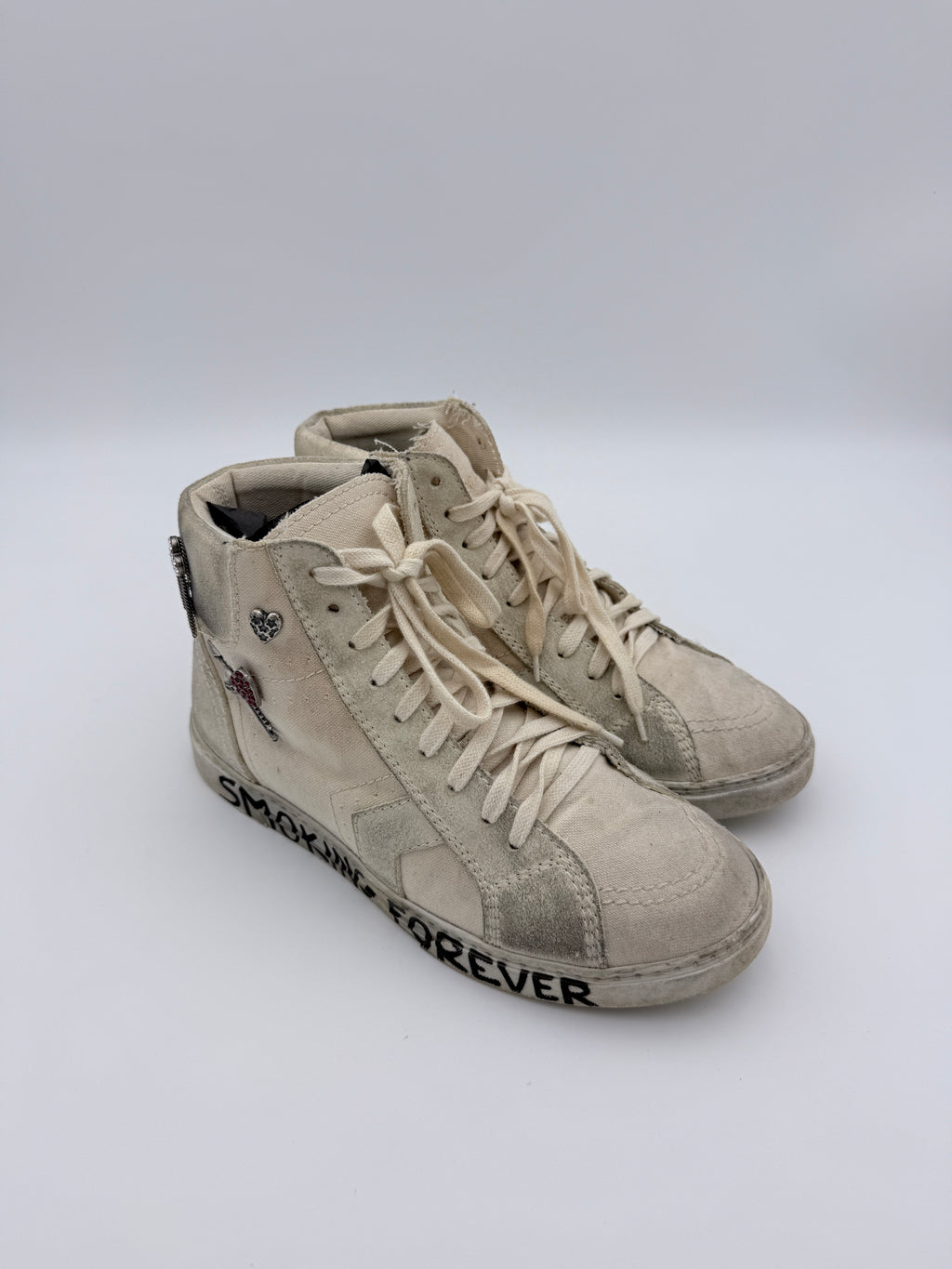 Saint Laurent joe hight top Distressed sneakers size 39