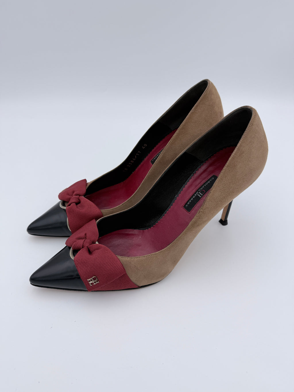 Carolina Herrera Red Bow Scarpin size 40