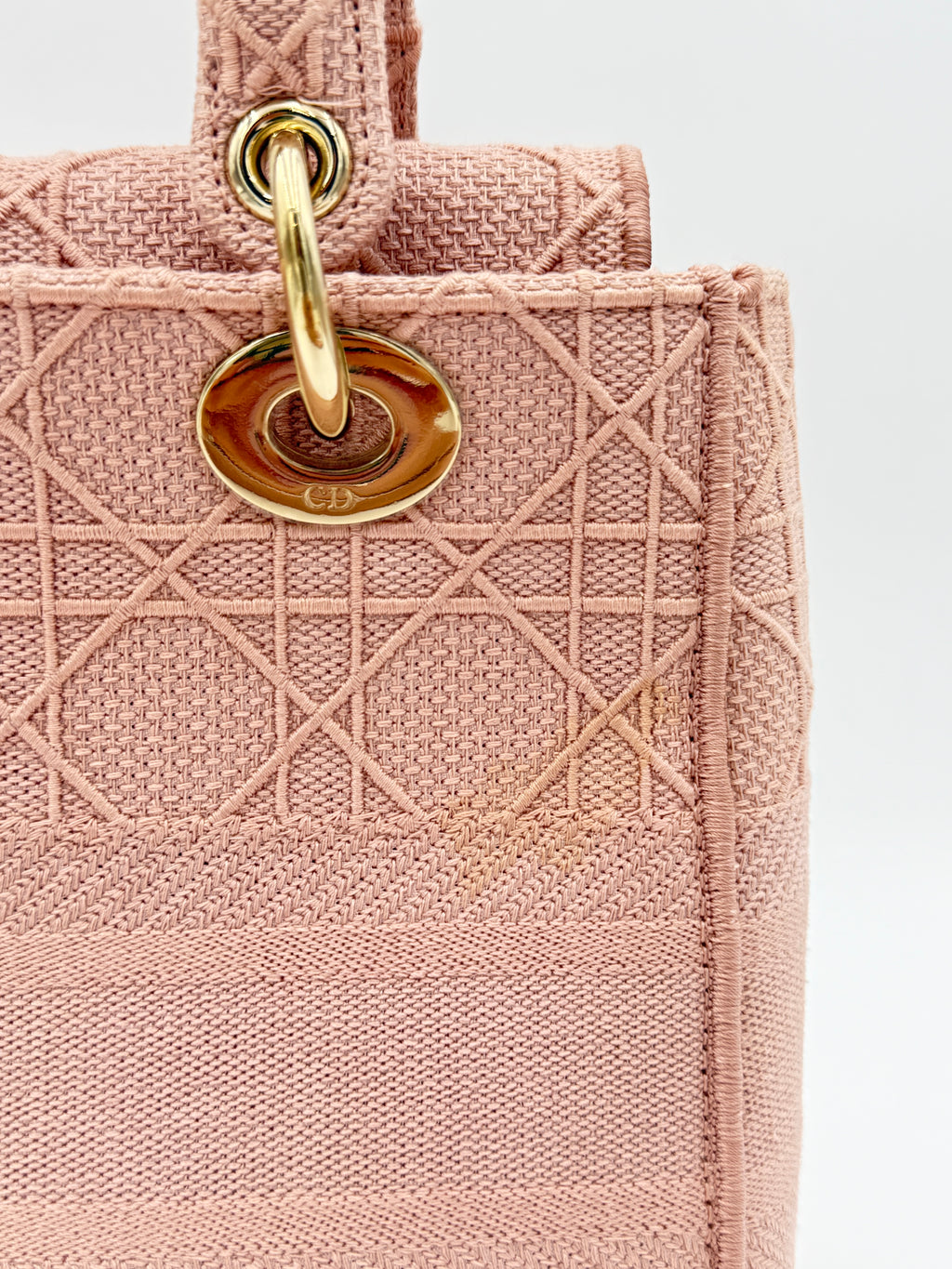 Lady Dior Cannage Rosewood Canvas