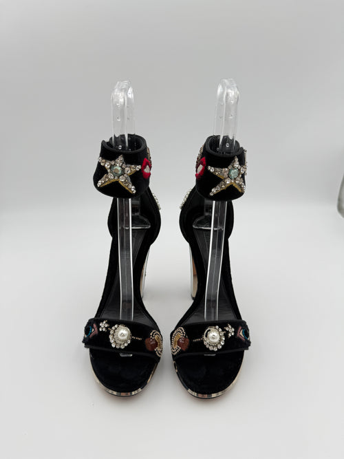 Alexander Mqueen Velvet sandal Size 35,5