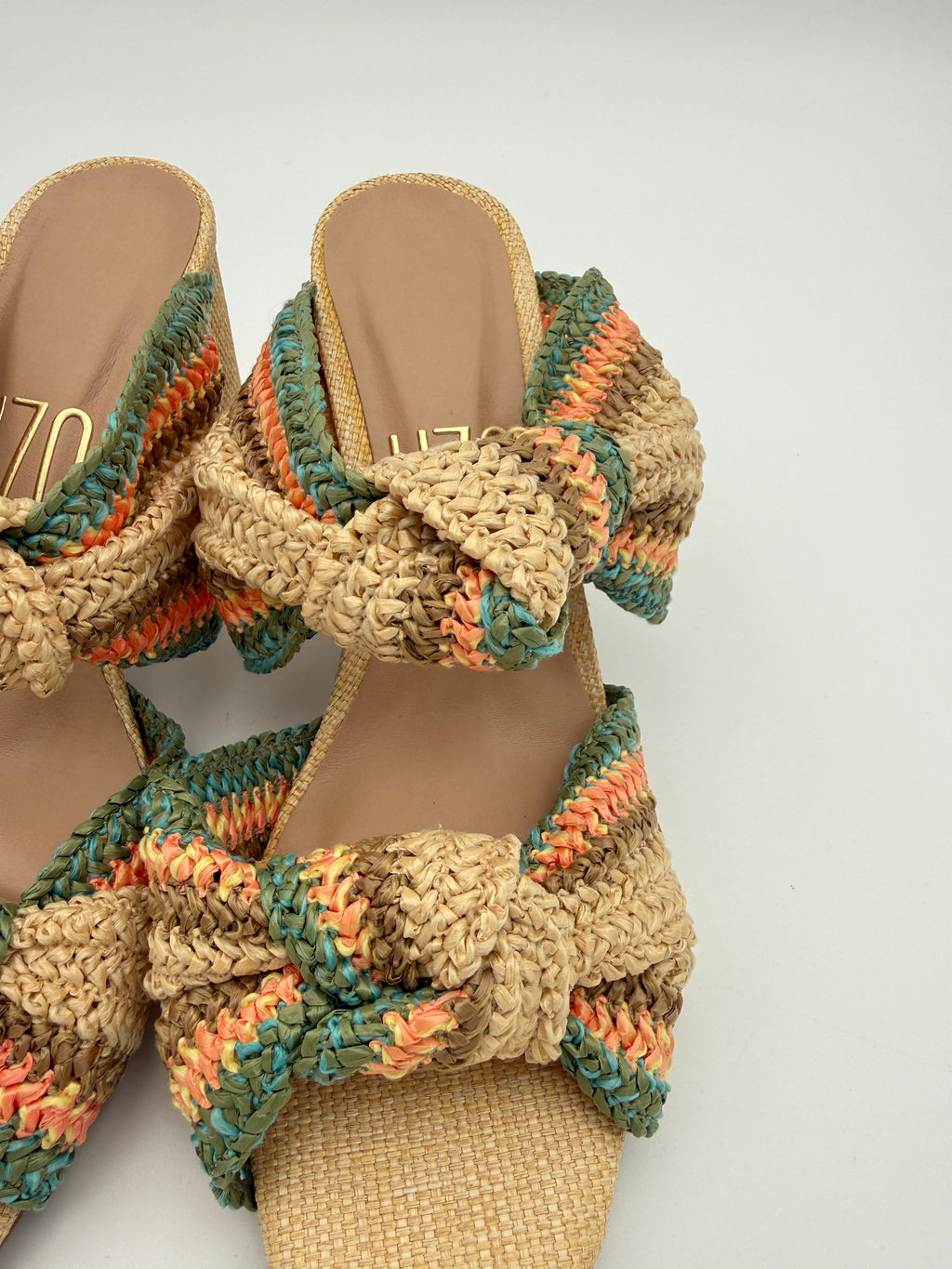 Uza Natural Straw Sandal Size 7