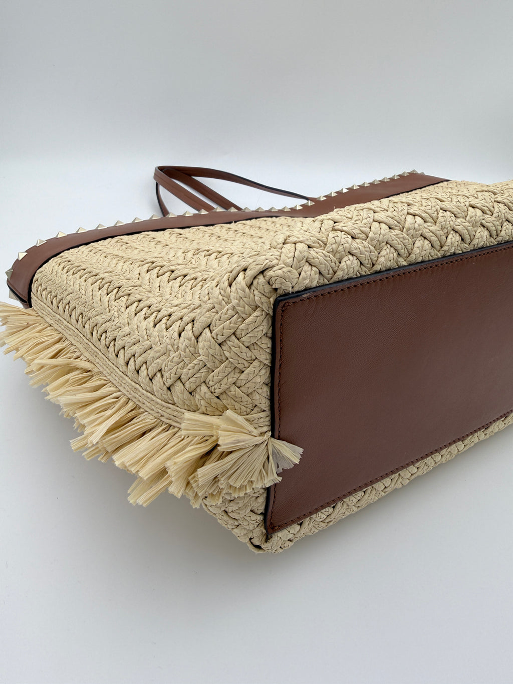 Valentino Raffia Tote  large