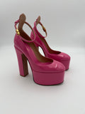 Valentino Tan-go Pink Patent Heel New Size 36.