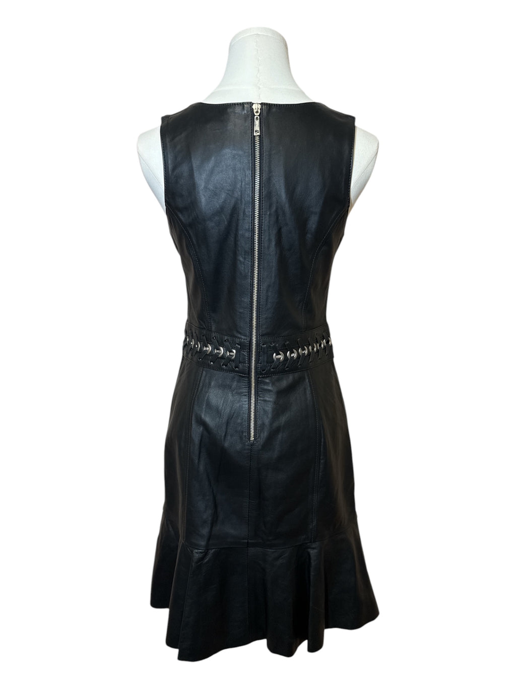 LETAGE Black Leather Dress Small