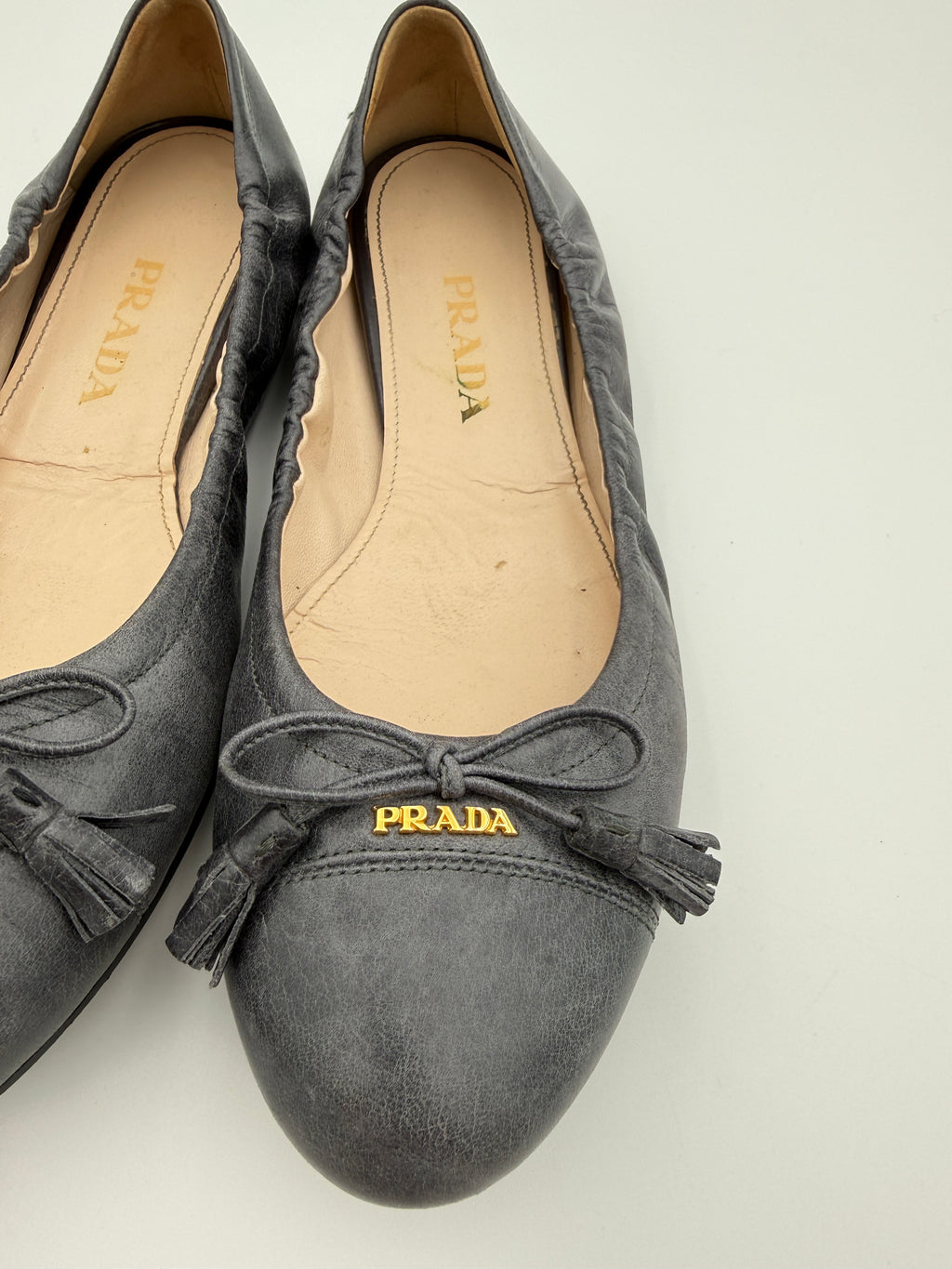 Prada Gray Ballerinas Size 37,5