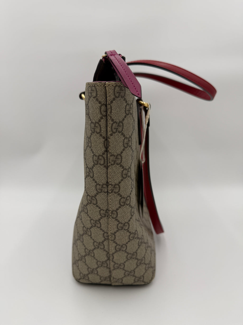 Gucci GG Monogram Hibiscus Red Tote