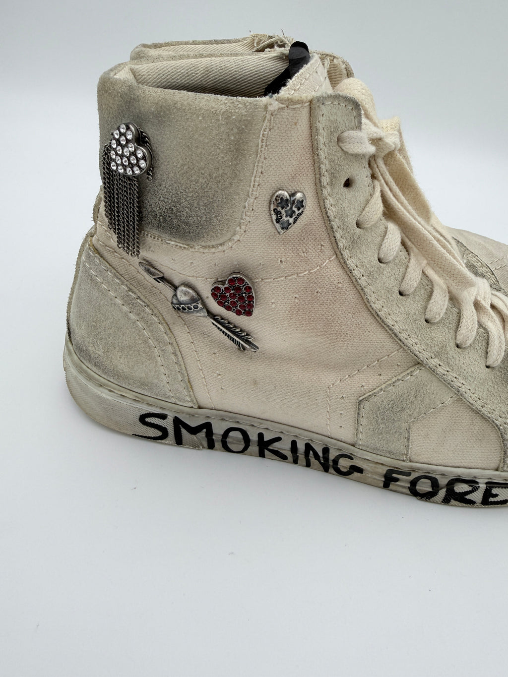 Saint Laurent joe hight top Distressed sneakers size 39