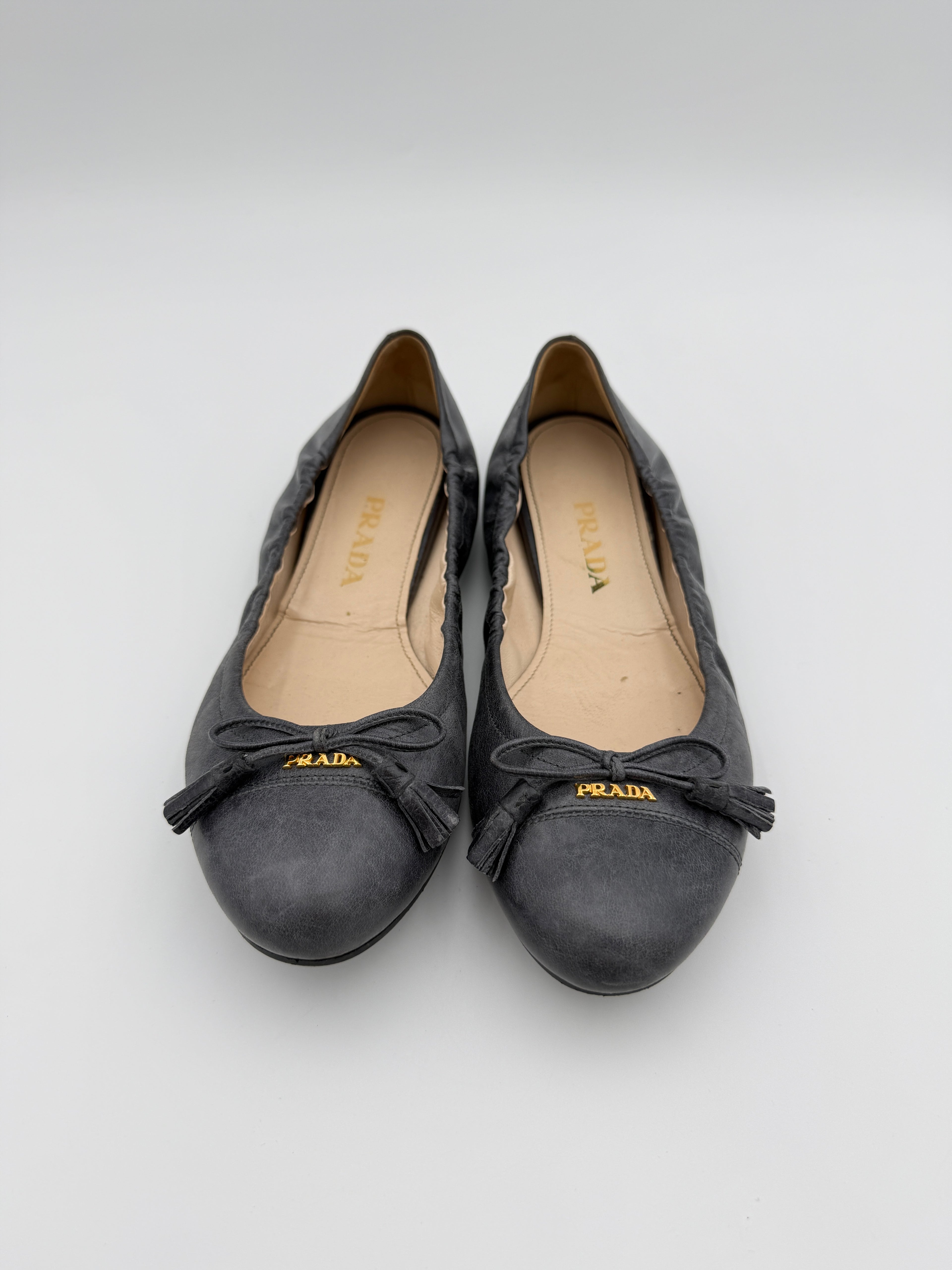 Prada Gray Ballerinas Size 37,5