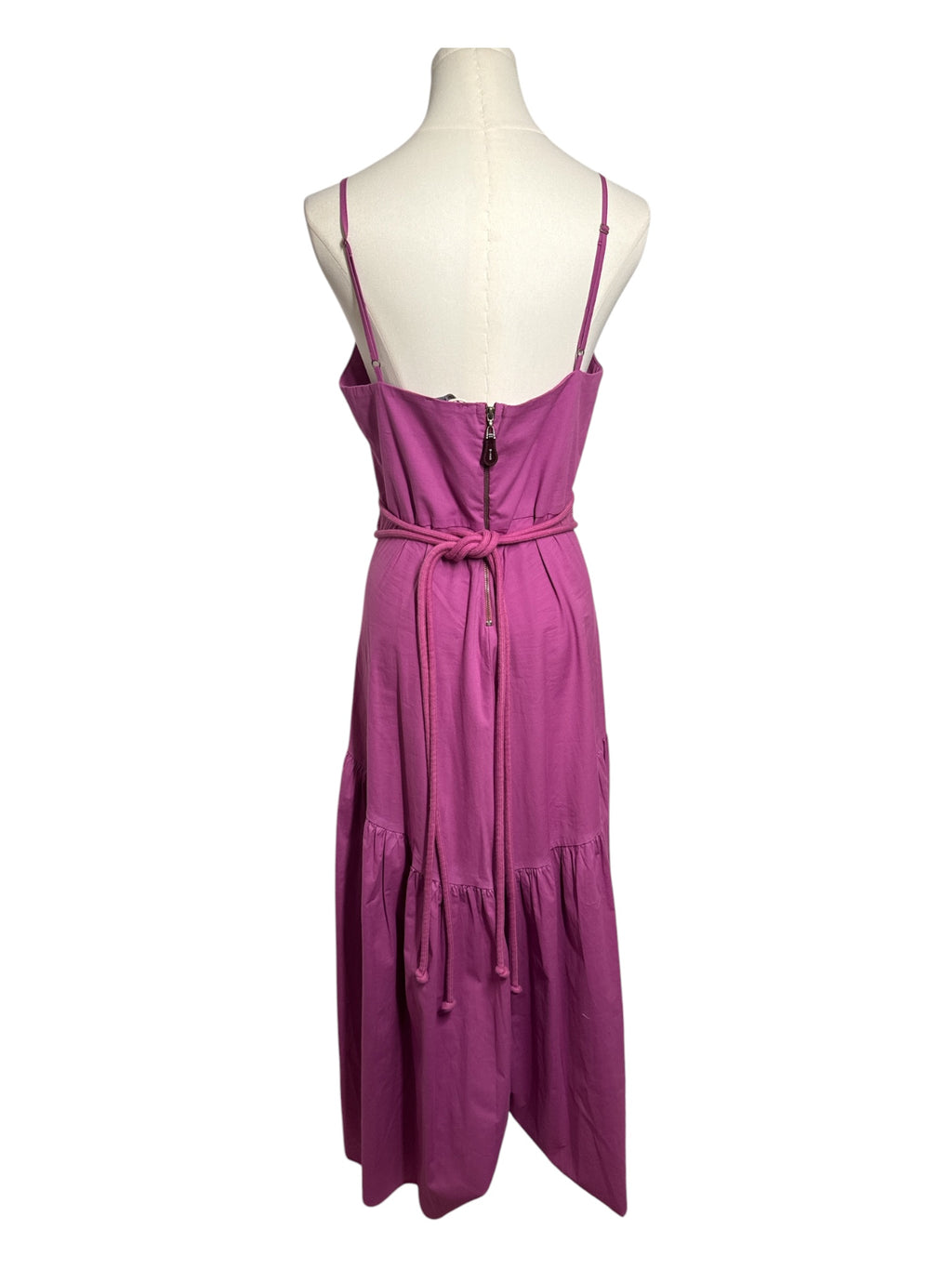 Mixed Purple Cotton Dress Medium with Cord Belt