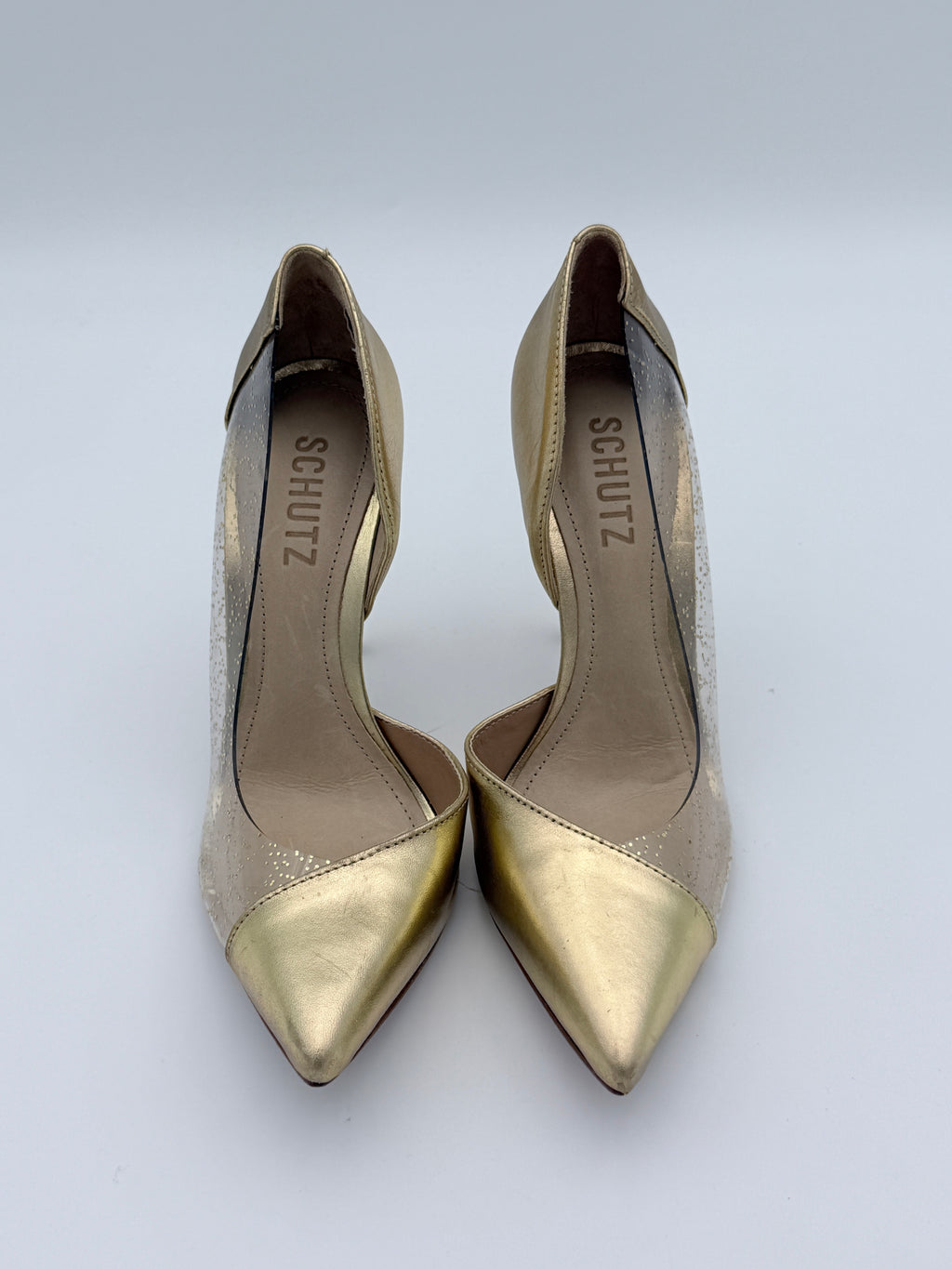 Schutz Chelsie Gold New Size 6.5