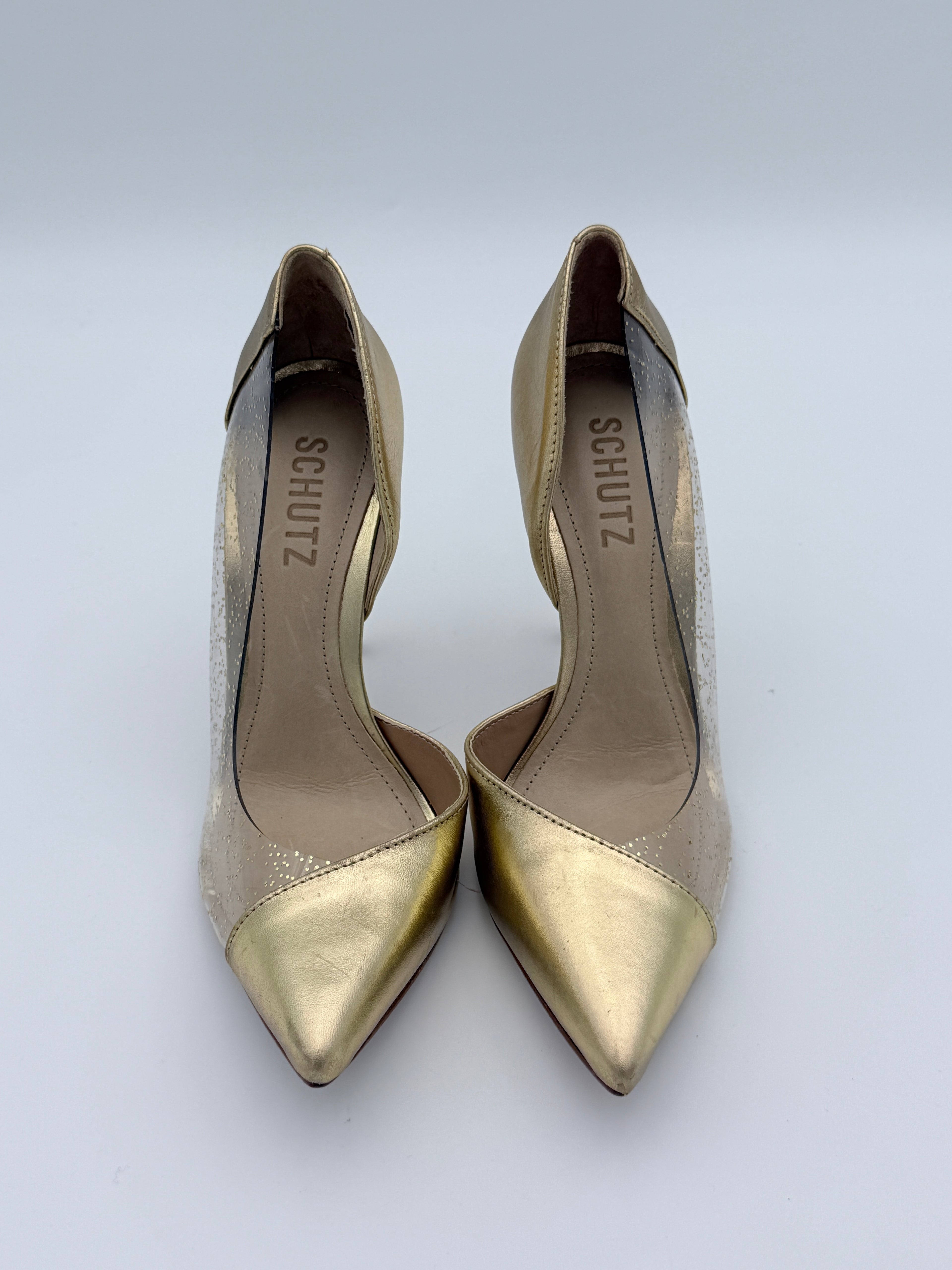 Schutz Chelsie Gold New Size 6.5