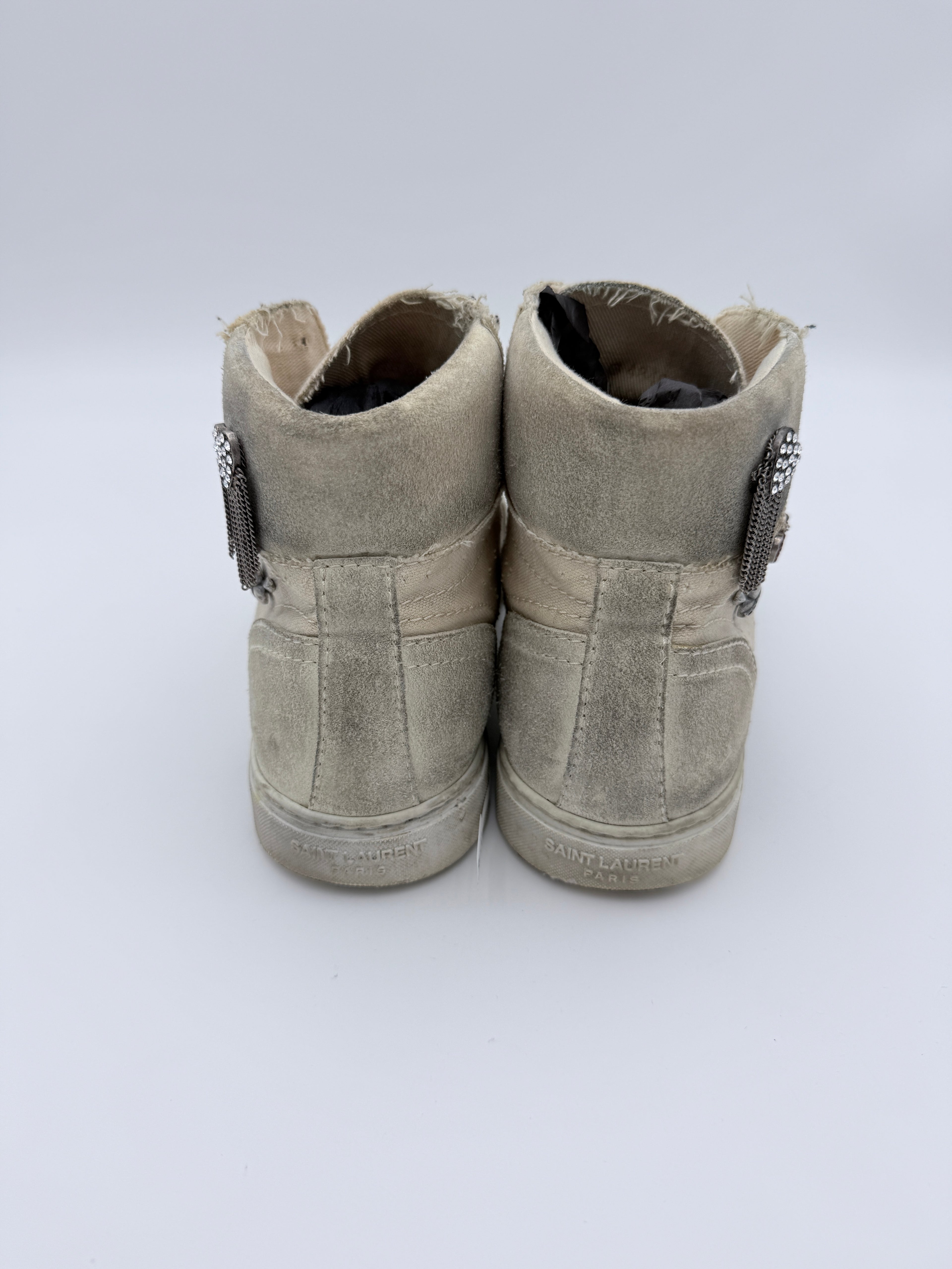 Saint Laurent joe hight top Distressed sneakers size 39