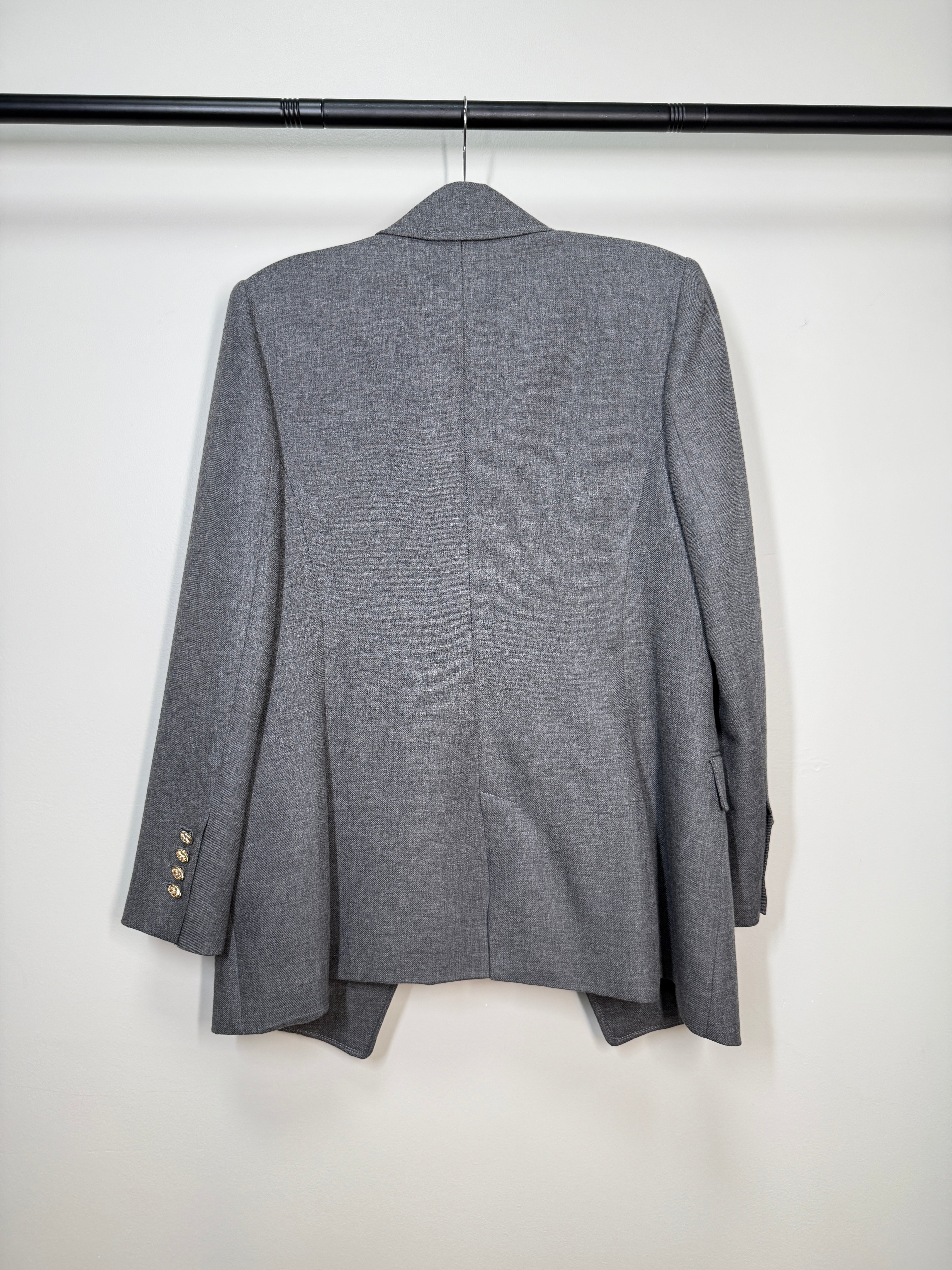 Zara Gray Blazer with Gold Buttons