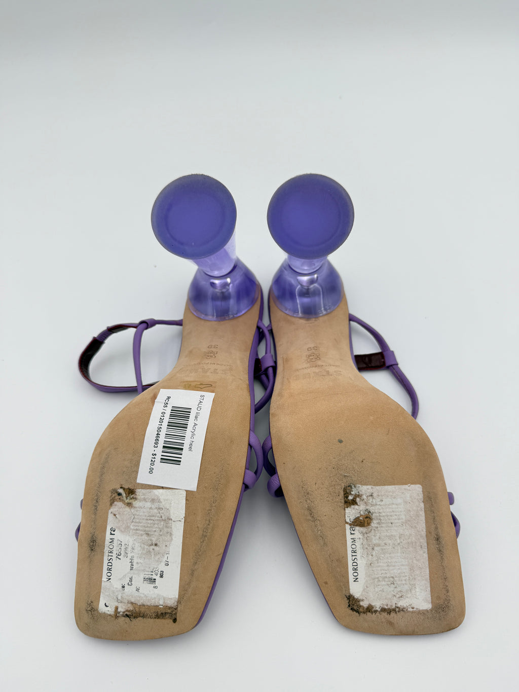 STAUD Lilac Acrylic Heel Size 39
