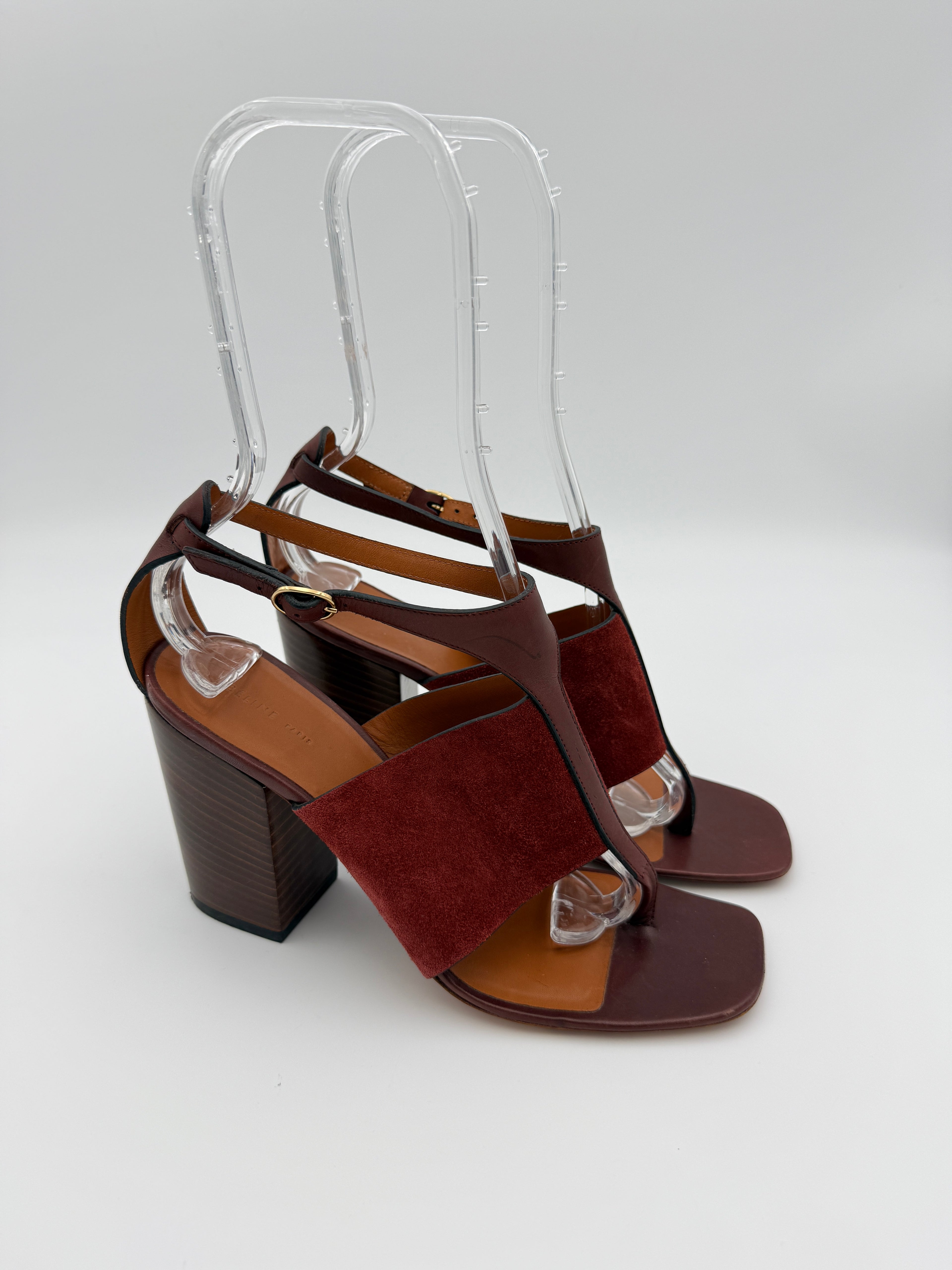 Celine Brown Wood Heels Size 37,5