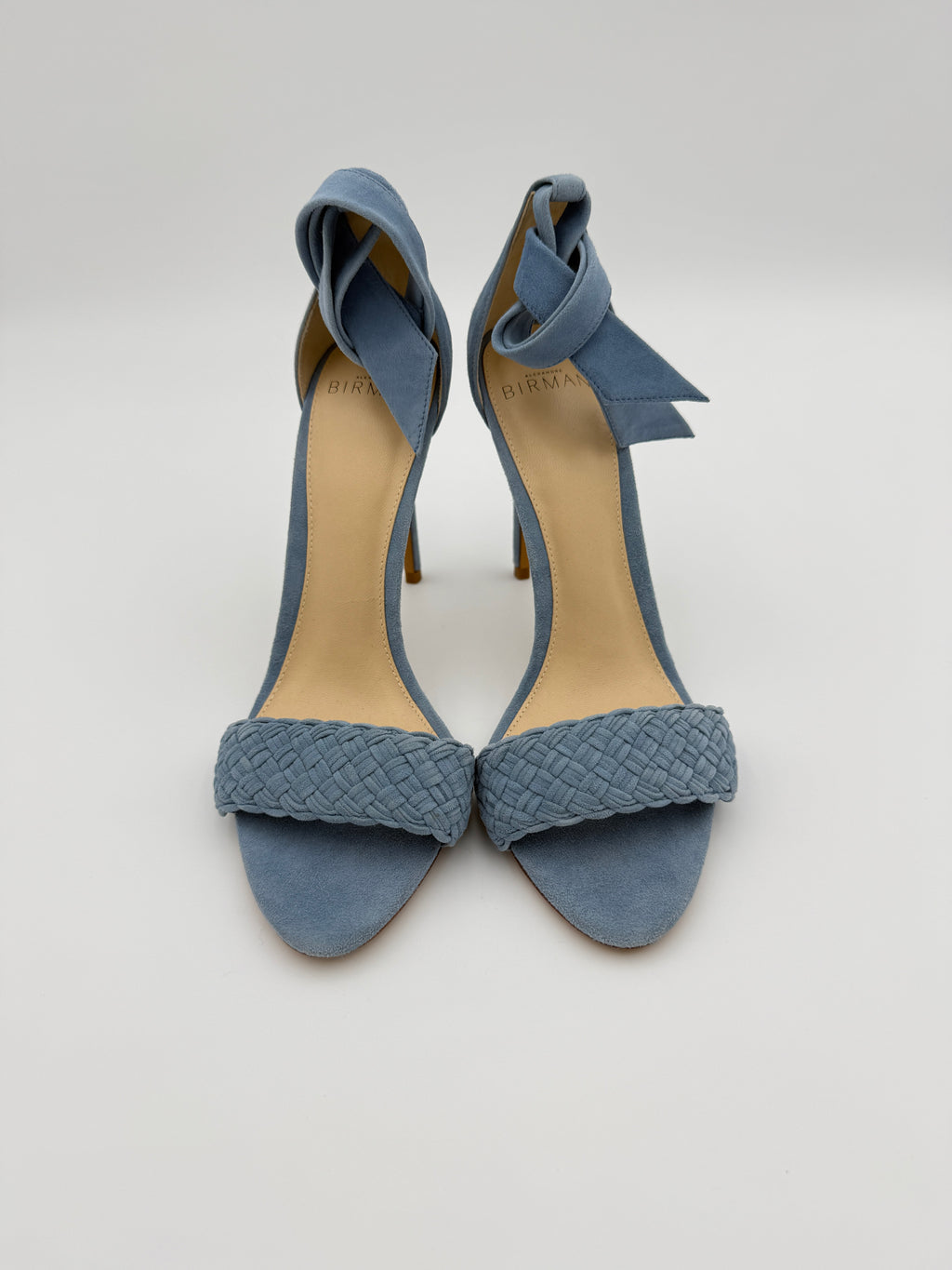 Alexandre Birman soft blue suede  heel Size 8