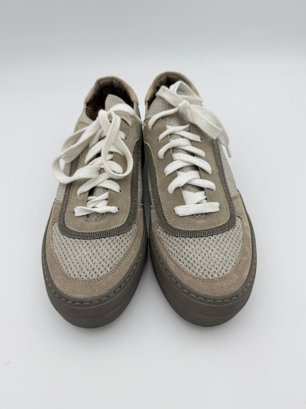 Brunello Cucinelli gray sneakers size 40