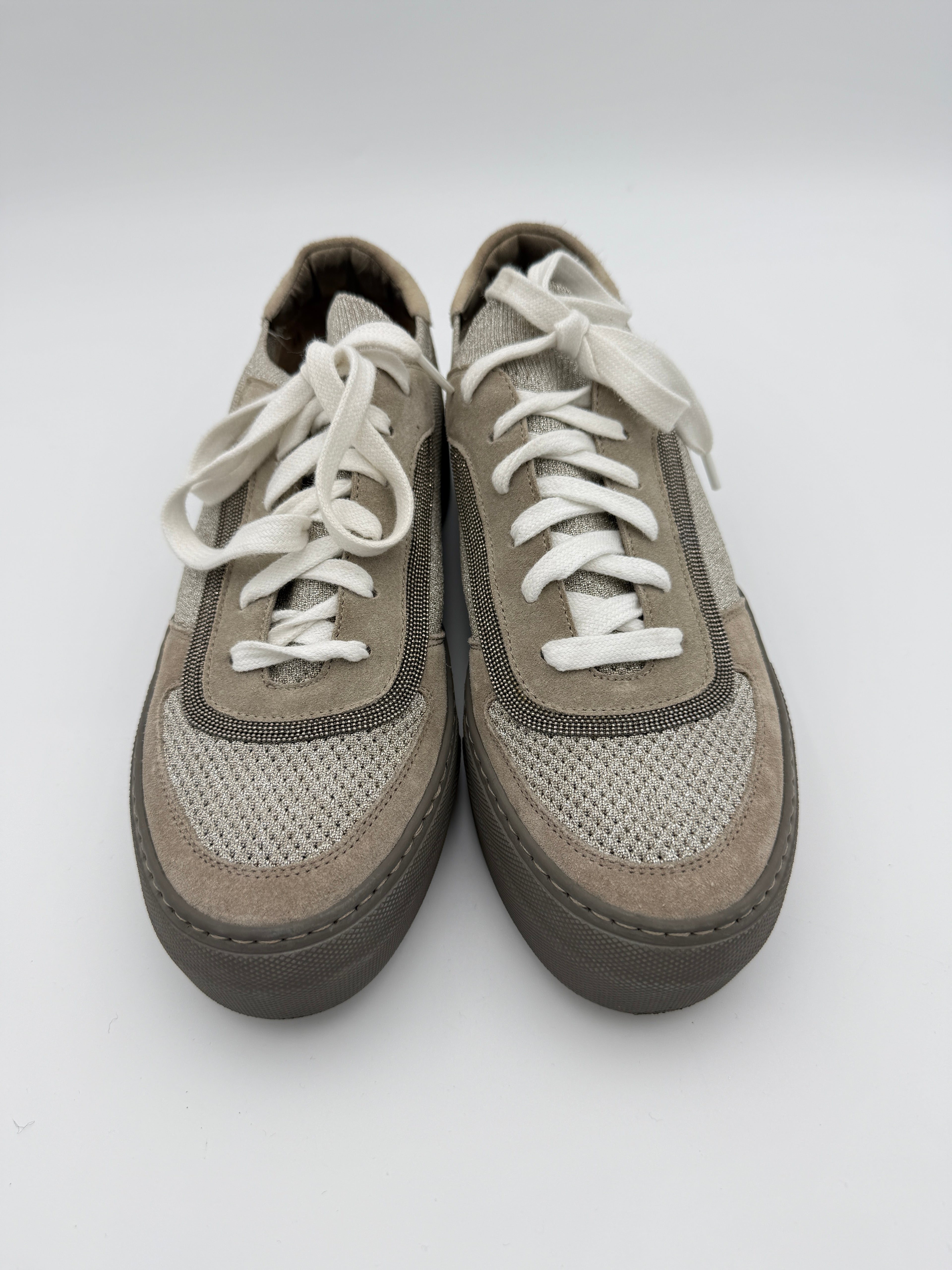 Brunello Cucinelli gray sneakers size 40