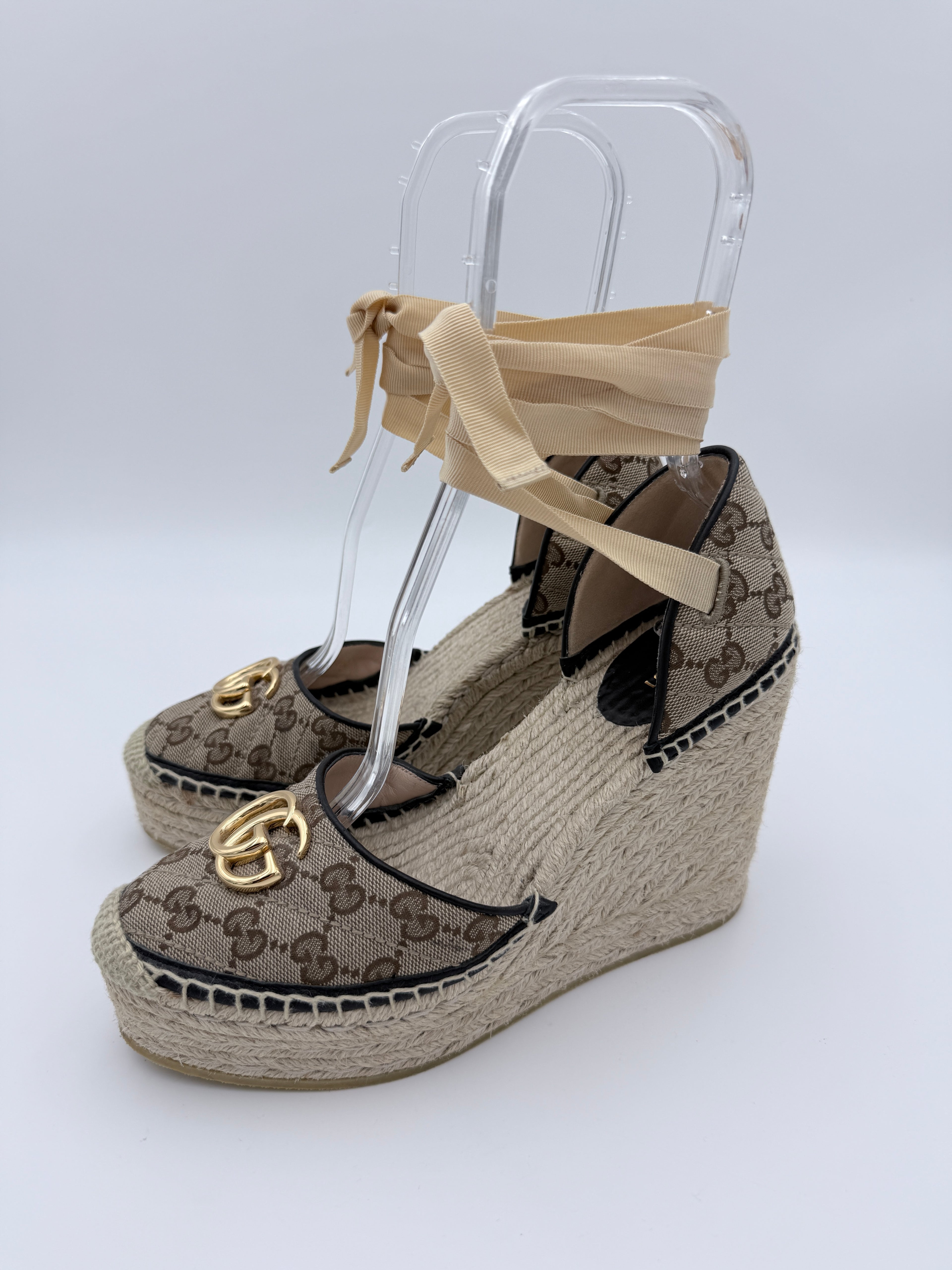 Gucci Monogram High espadrilles full set size 40,5