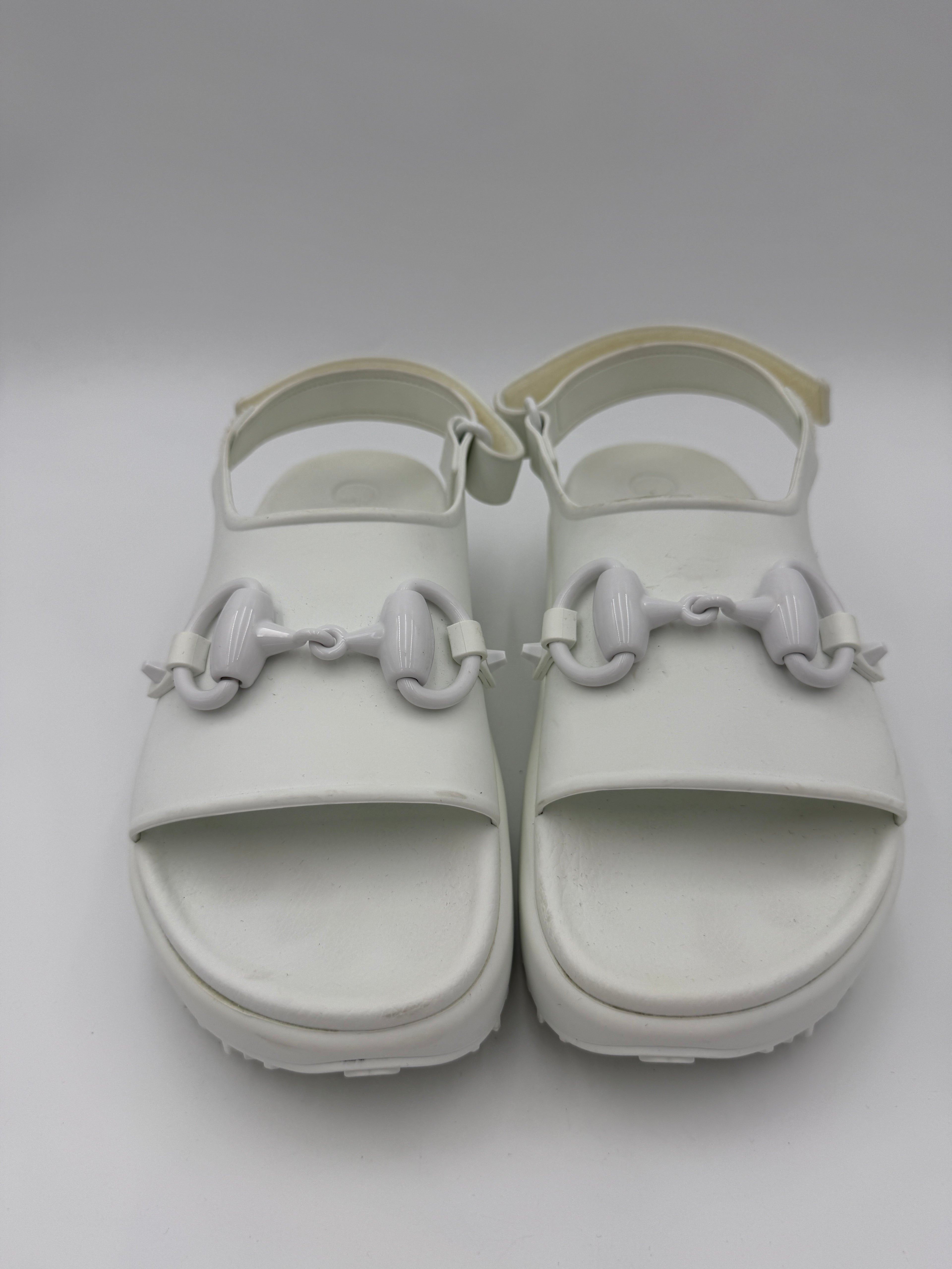 Gucci White Rubber Platform 36