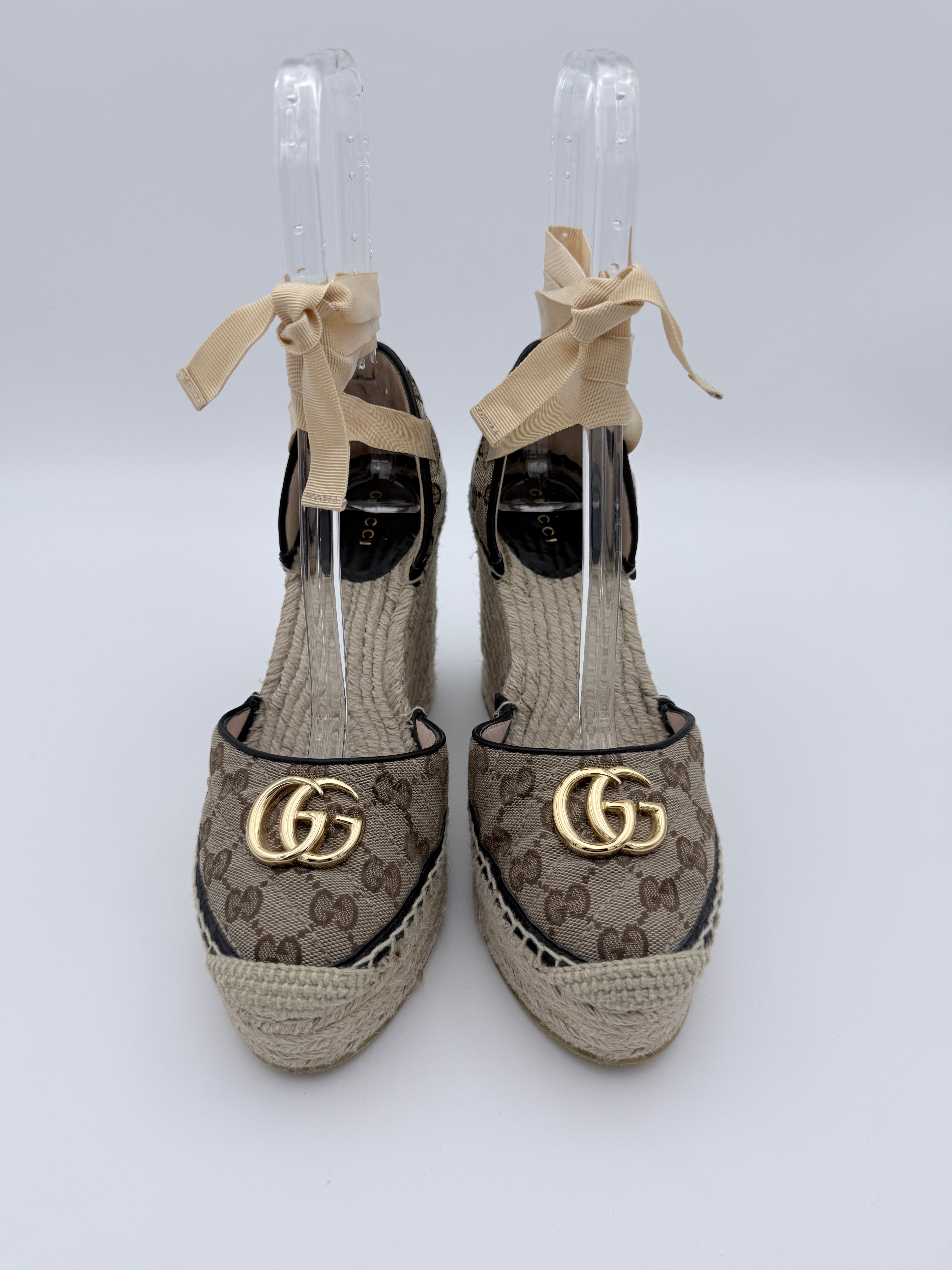 Gucci Monogram High espadrilles full set size 40,5