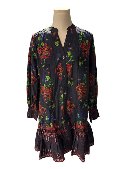 Anthropologie Blue Flower Short Dress with tags  Small