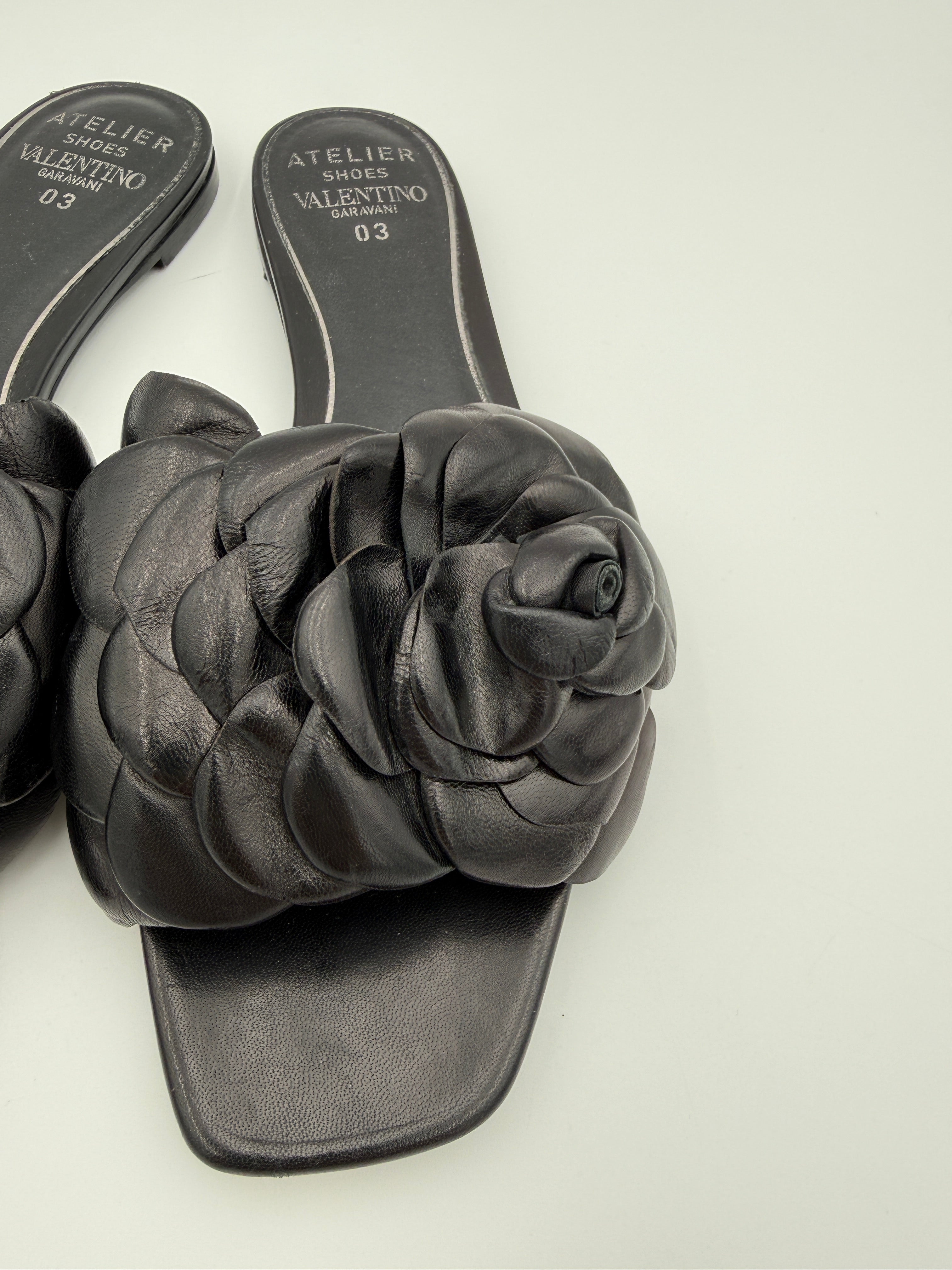 Valentino Black Rose flat size EU38