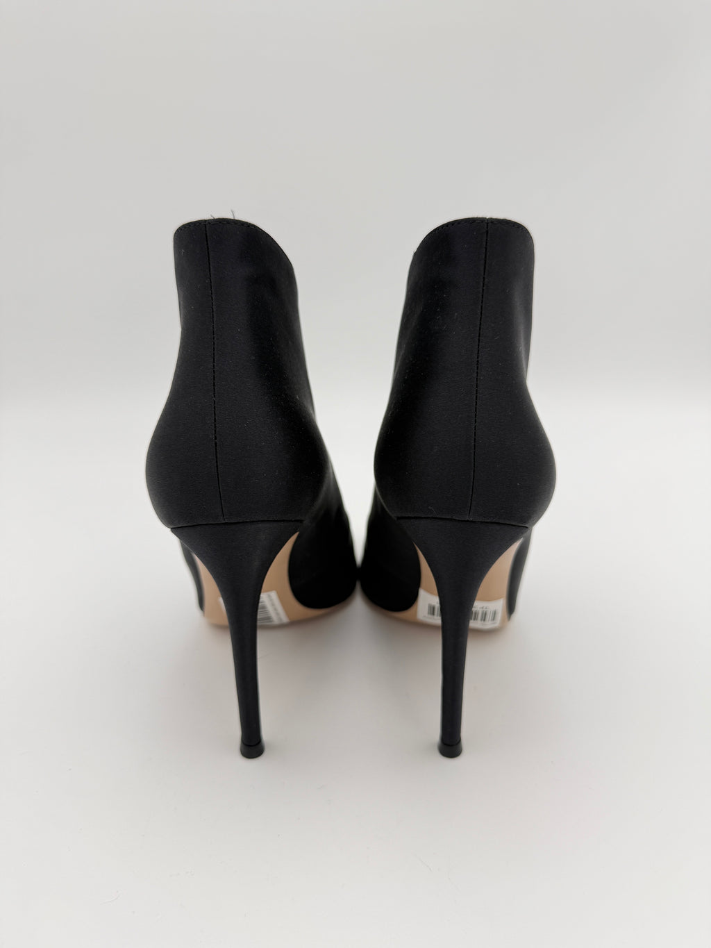 Gianvitto Rossi Black Satin Peep Toe - Size EU36.5