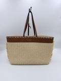 Valentino Raffia Tote  large