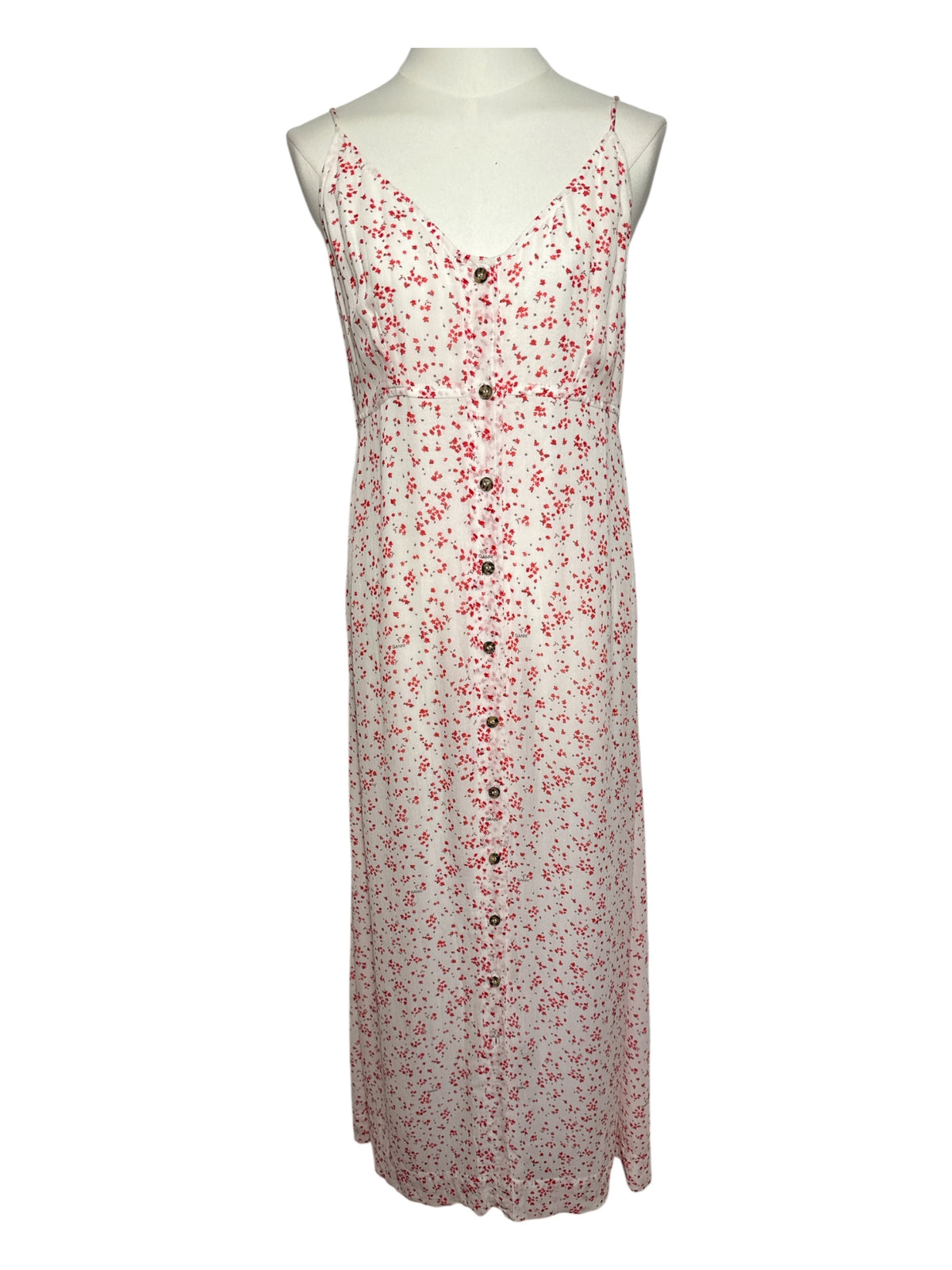 Ganni White red flowers Dress Medium