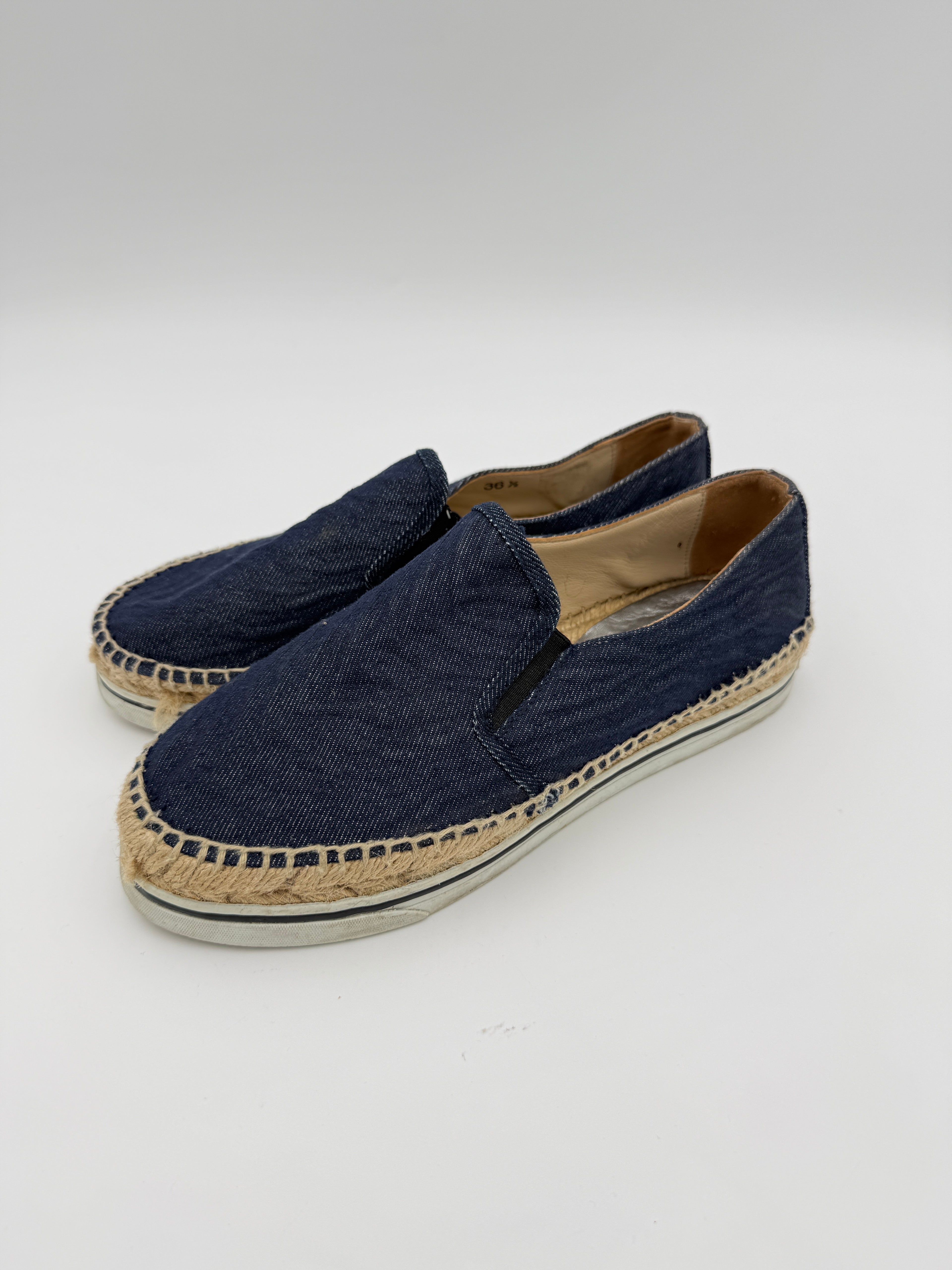Jimmy Choo Whipstich Trim Espadrilles Size 36,5