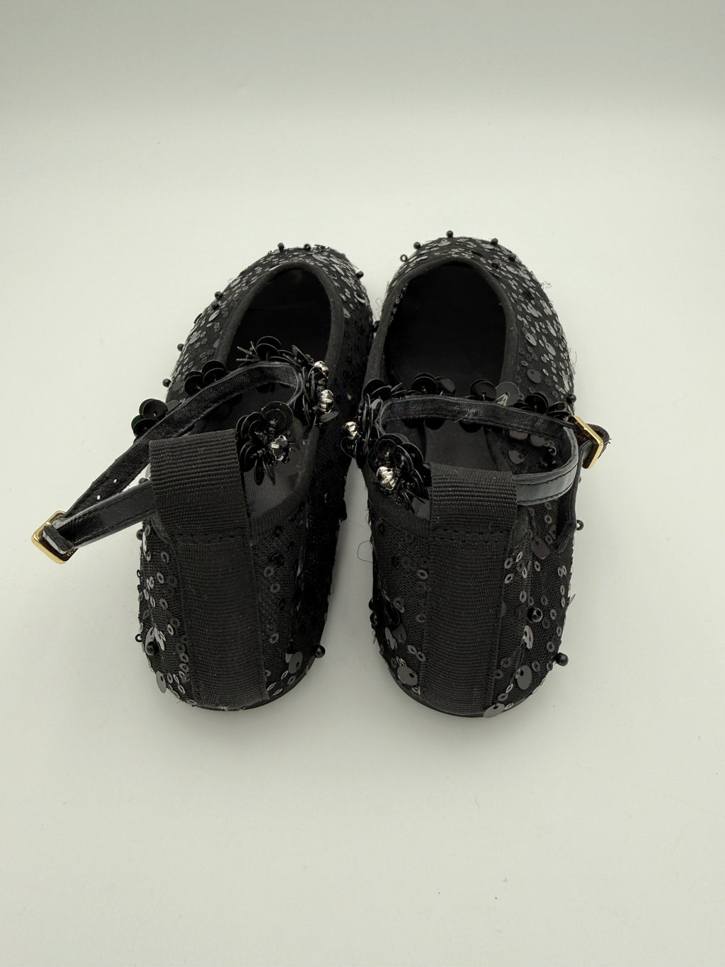 J.Crew Sequin Black Mesh Flats size 8